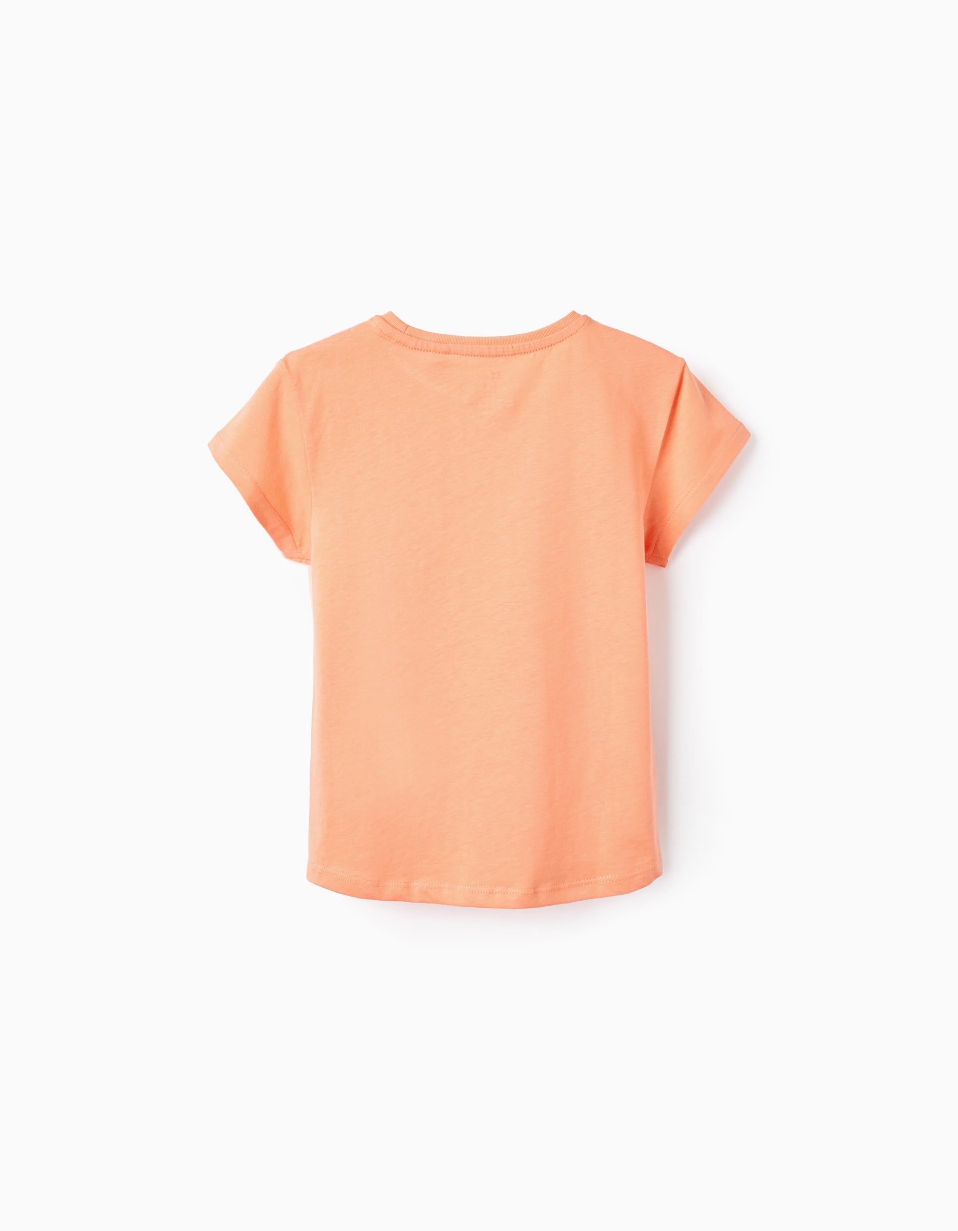 2 Cotton T-shirts for Girls 'Dreaming', White/Coral