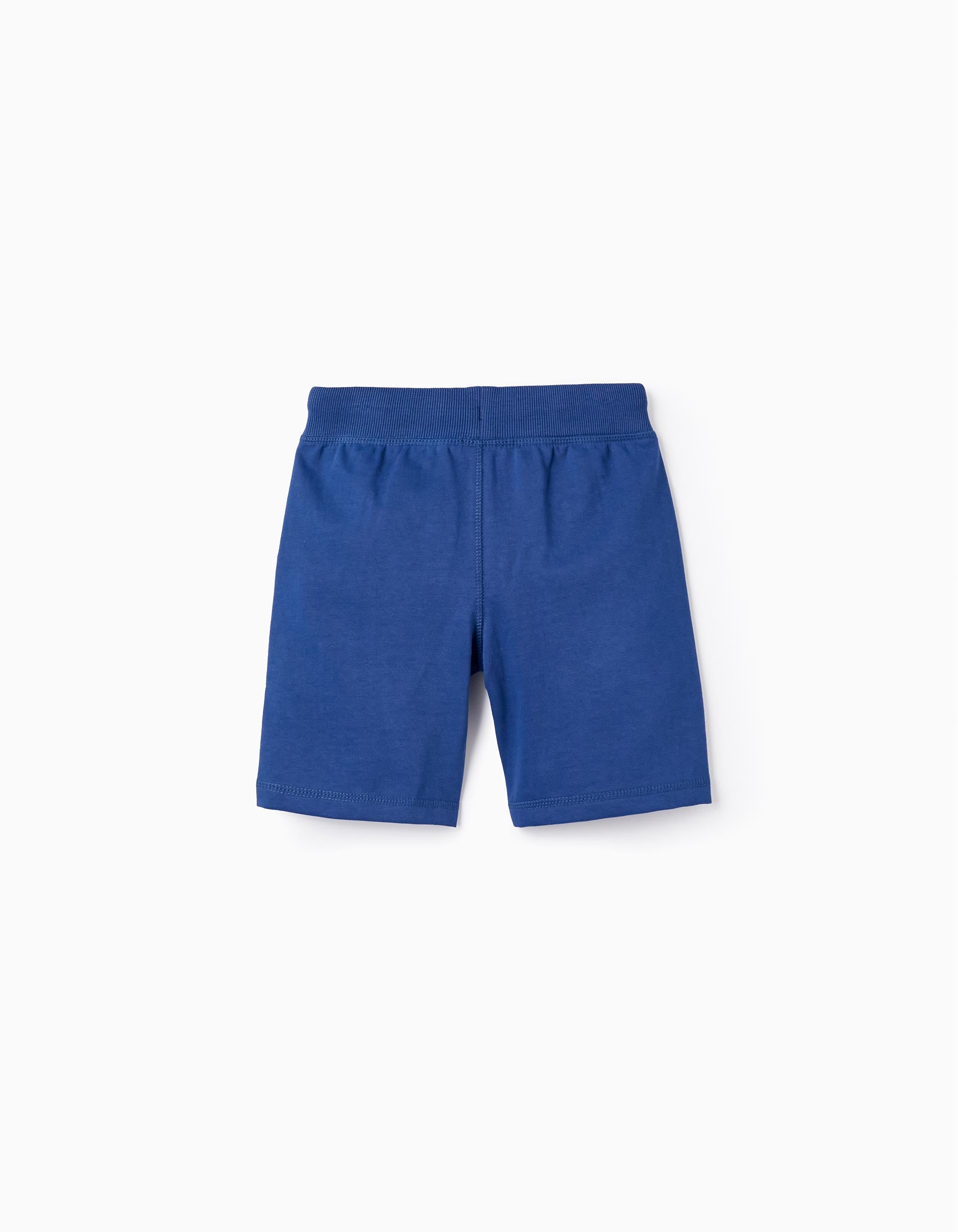 Short en Coton pour Garçon, Bleu Foncé