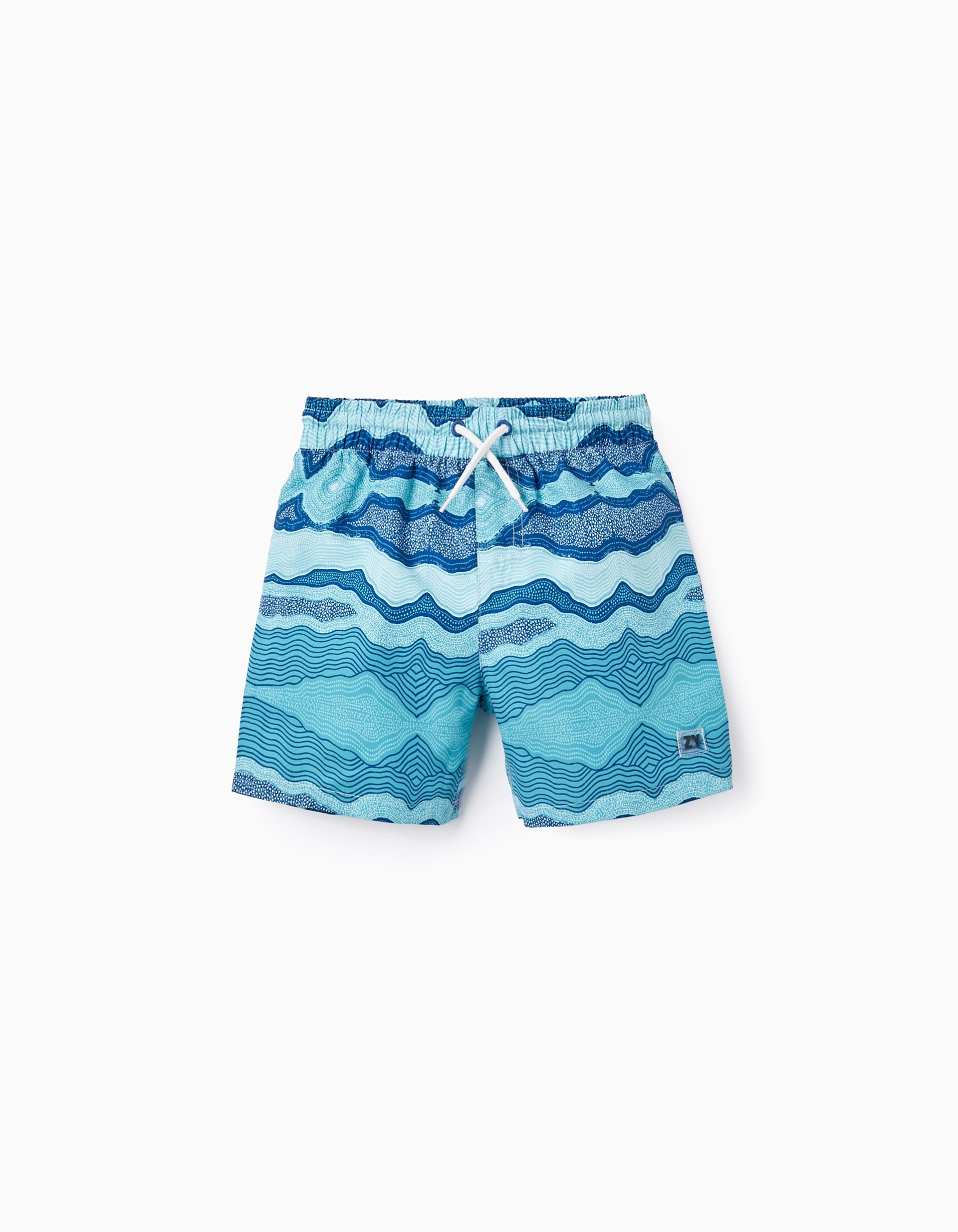 Swim Shorts for Boys, Blue/Sea Green