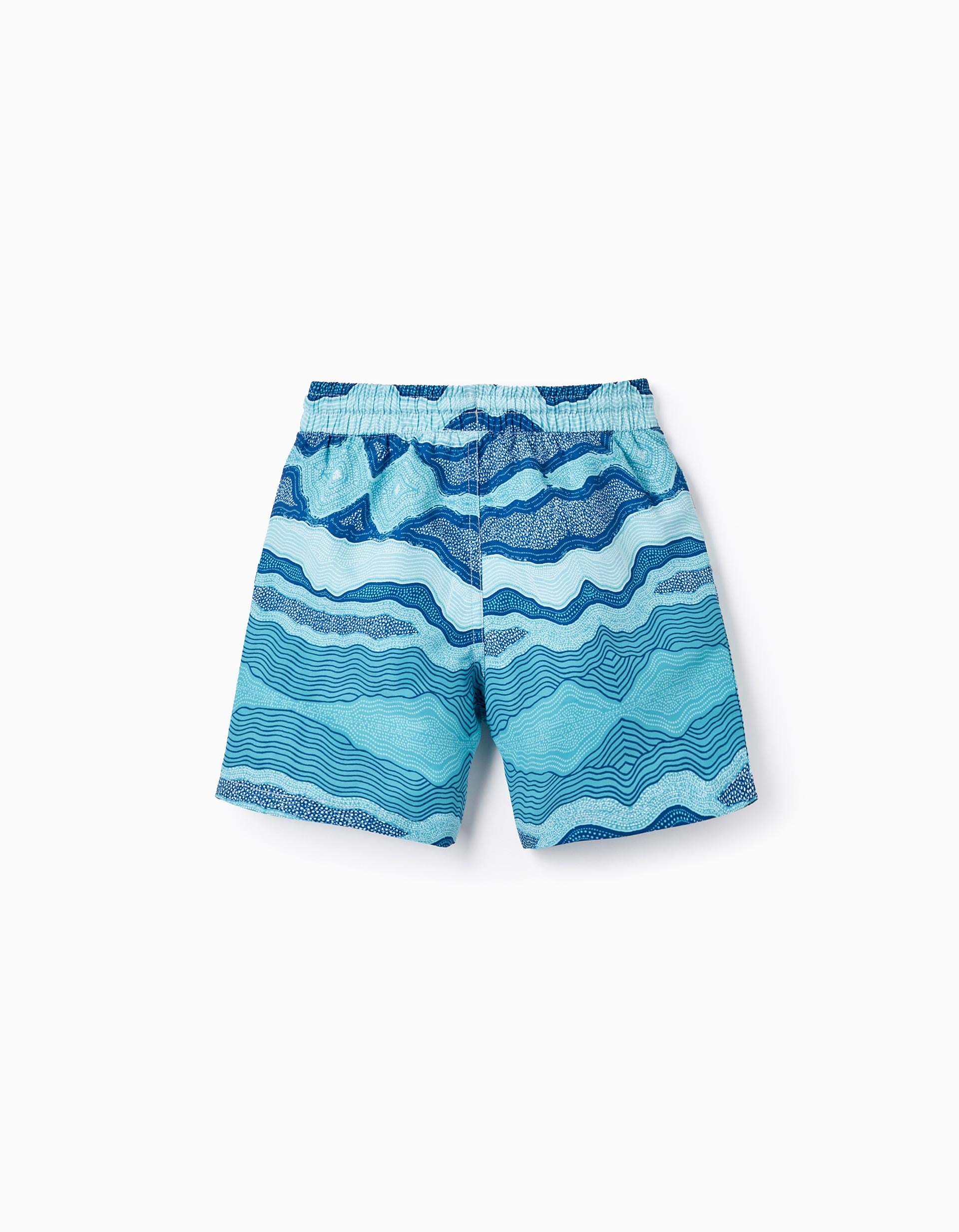 Swim Shorts for Boys, Blue/Sea Green