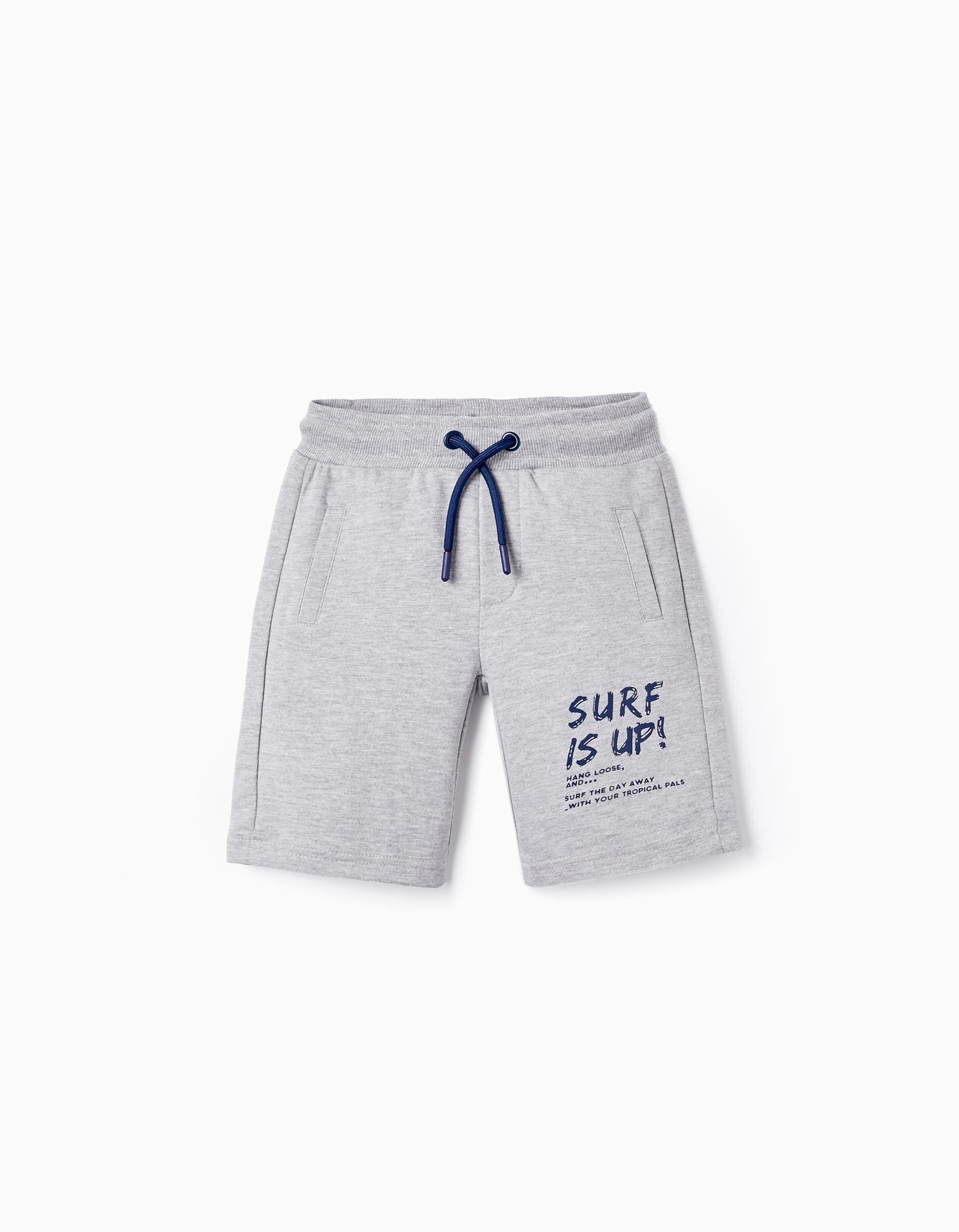 Short de sport en coton pour garçon 'Surf', Gris