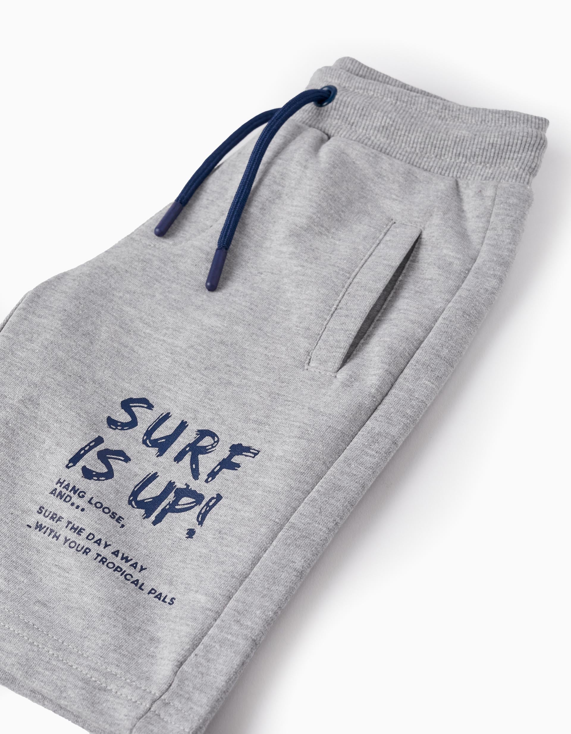 Short de sport en coton pour garçon 'Surf', Gris