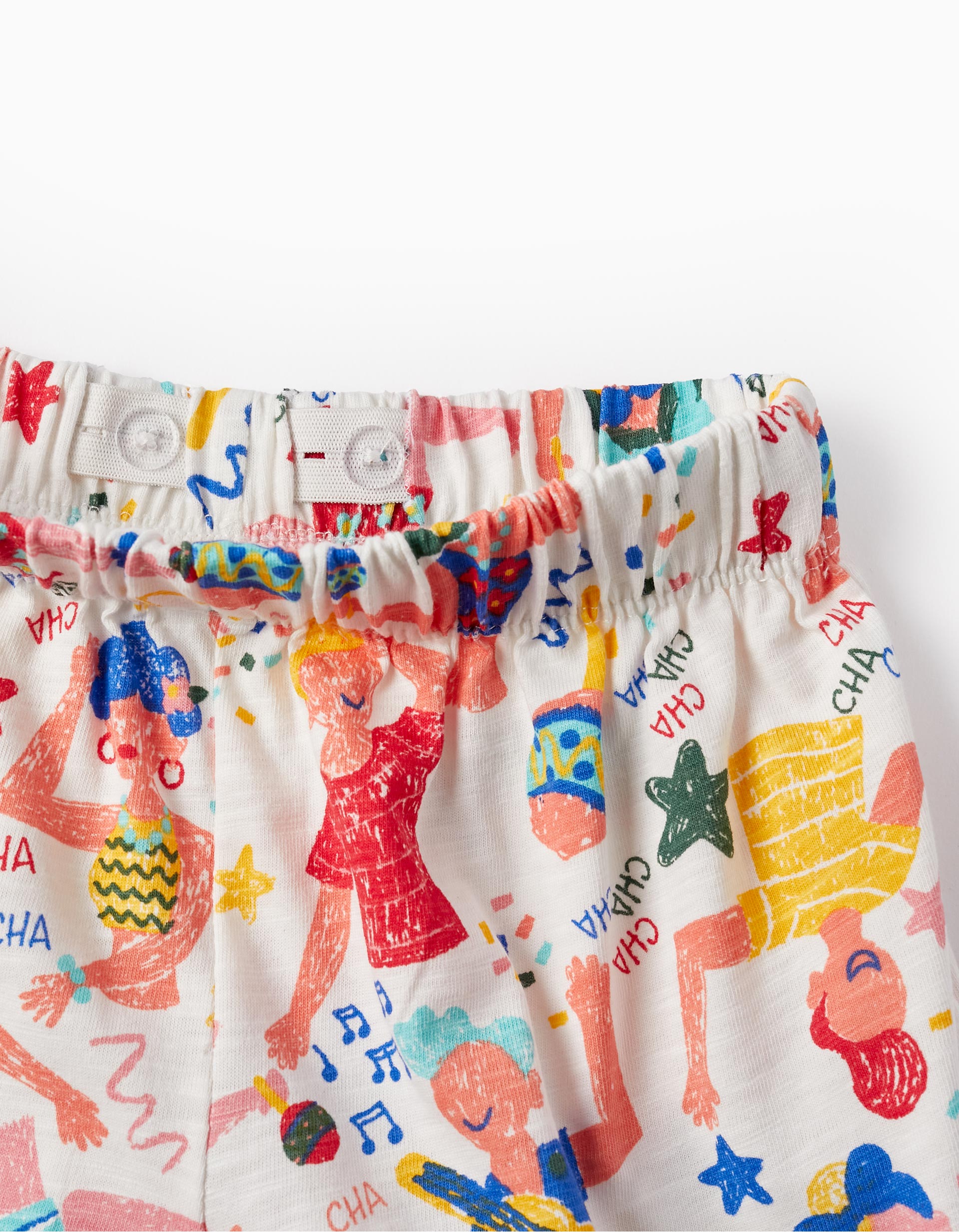 Shorts de Algodón Estampados para Niña 'Cuba', Blanco