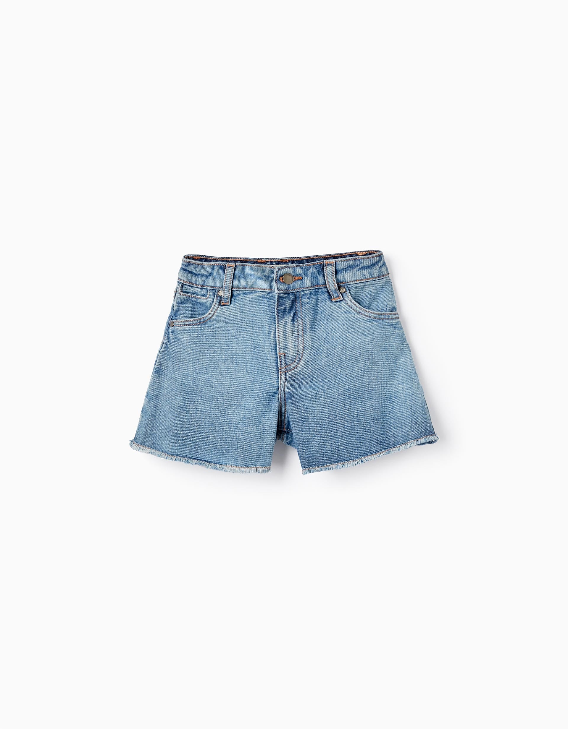 Shorts de Mezclilla de Algodón para Niña, Azul