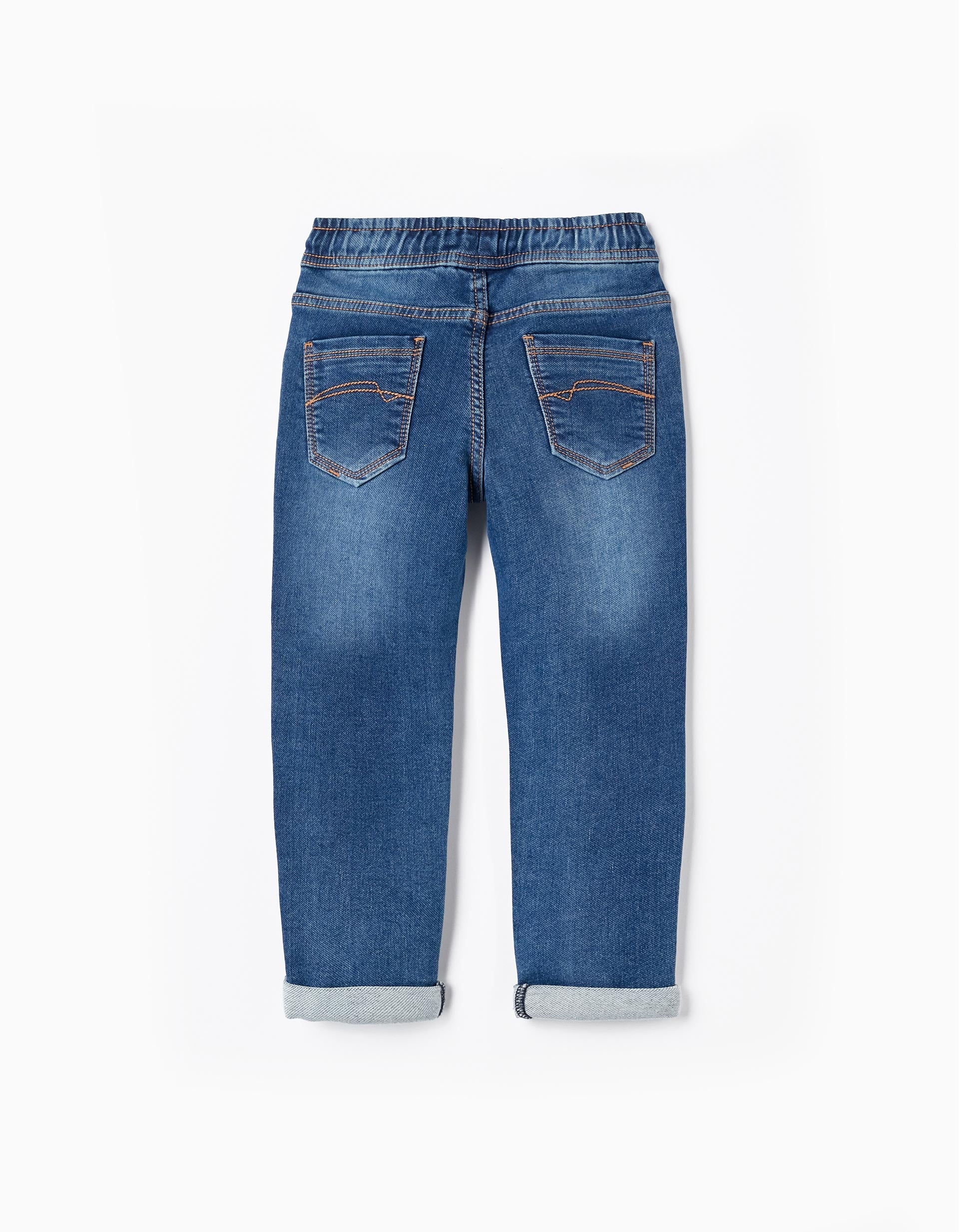 Pantalon de sport en jean pour garçon 'Slim', Bleu foncé