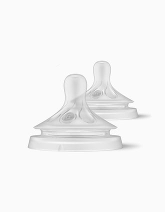 2 Natural Response Silicone Teats Philips Avent Food Flow 6M+