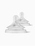 2 Silicone Teats Natural Response Medium Flow T4 Philips Avent 3M+