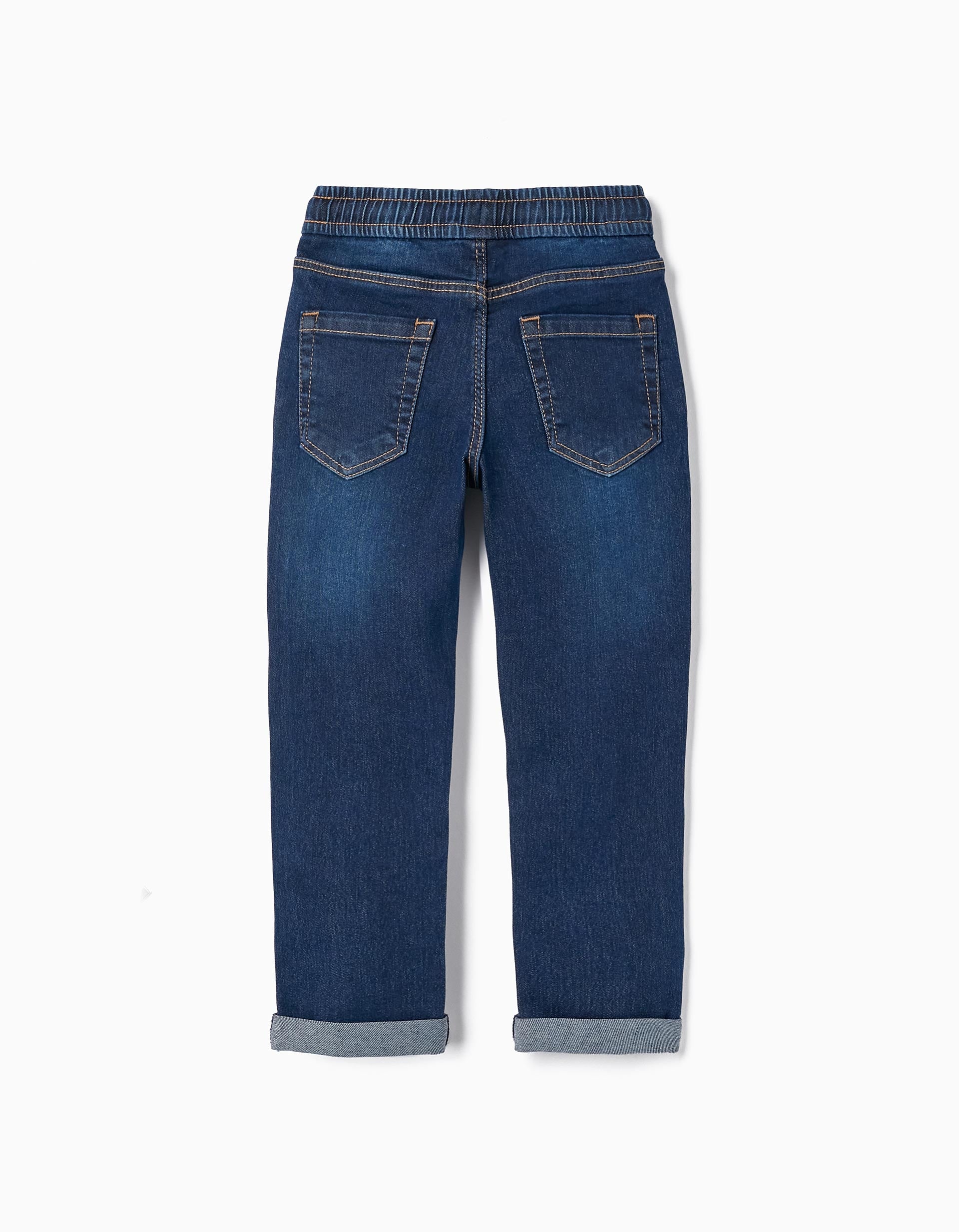 Pantalon de sport en jean pour garçon 'Slim Fit', Bleu foncé