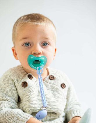 Blue Saro Silicone Pacifier Holder