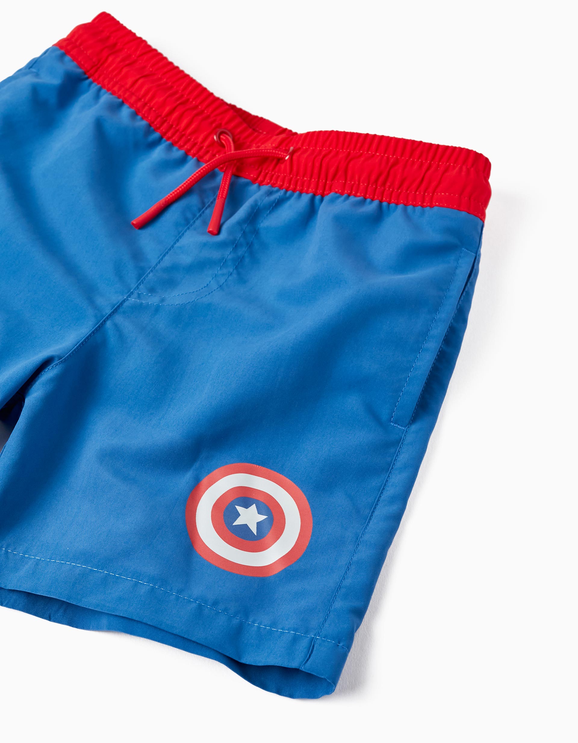 Swim Shorts for Boys 'Marvel - Captain America', Blue/Red