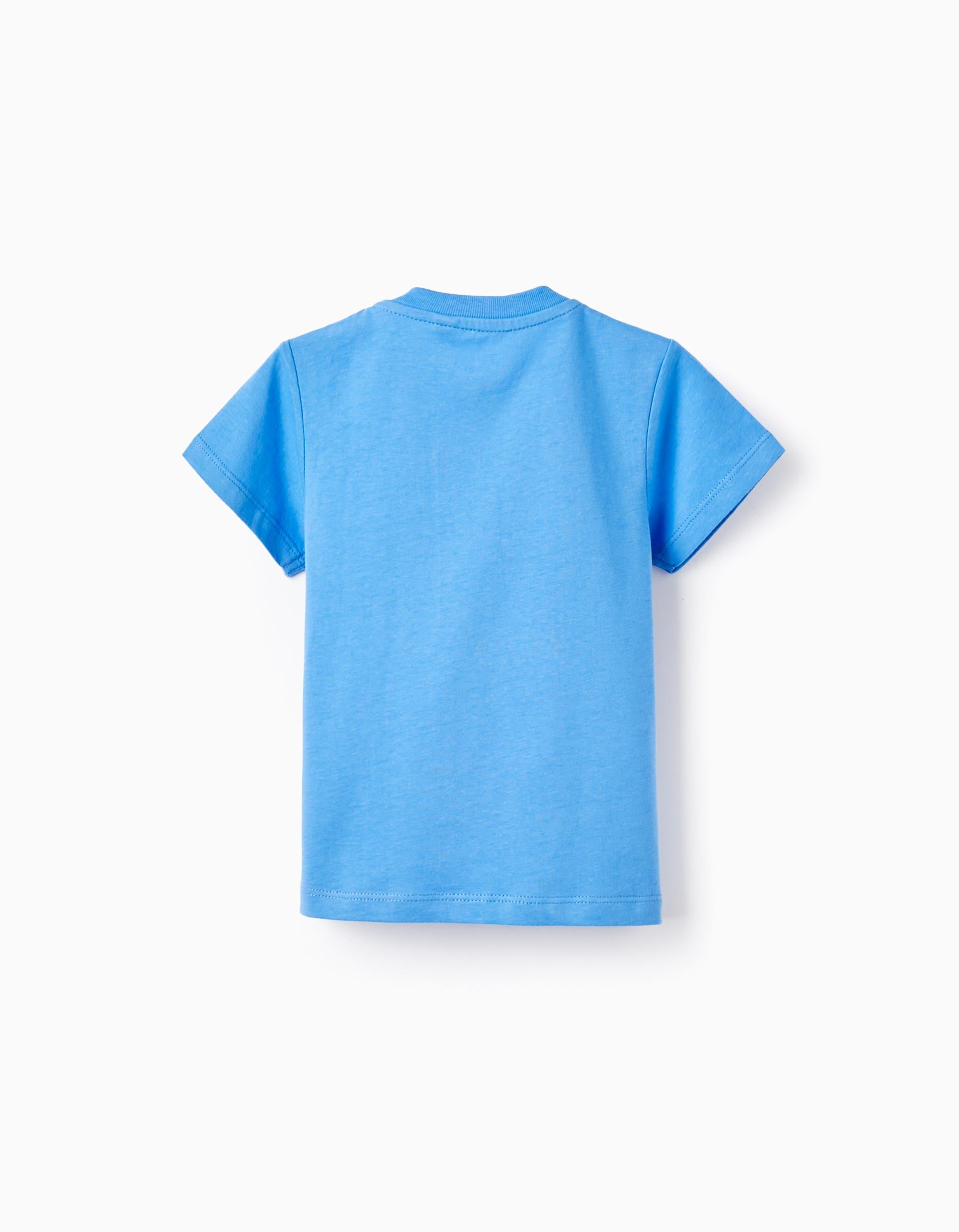 Cotton T-shirt with Printed Design for Baby Boys 'Sel-Fish', Blue