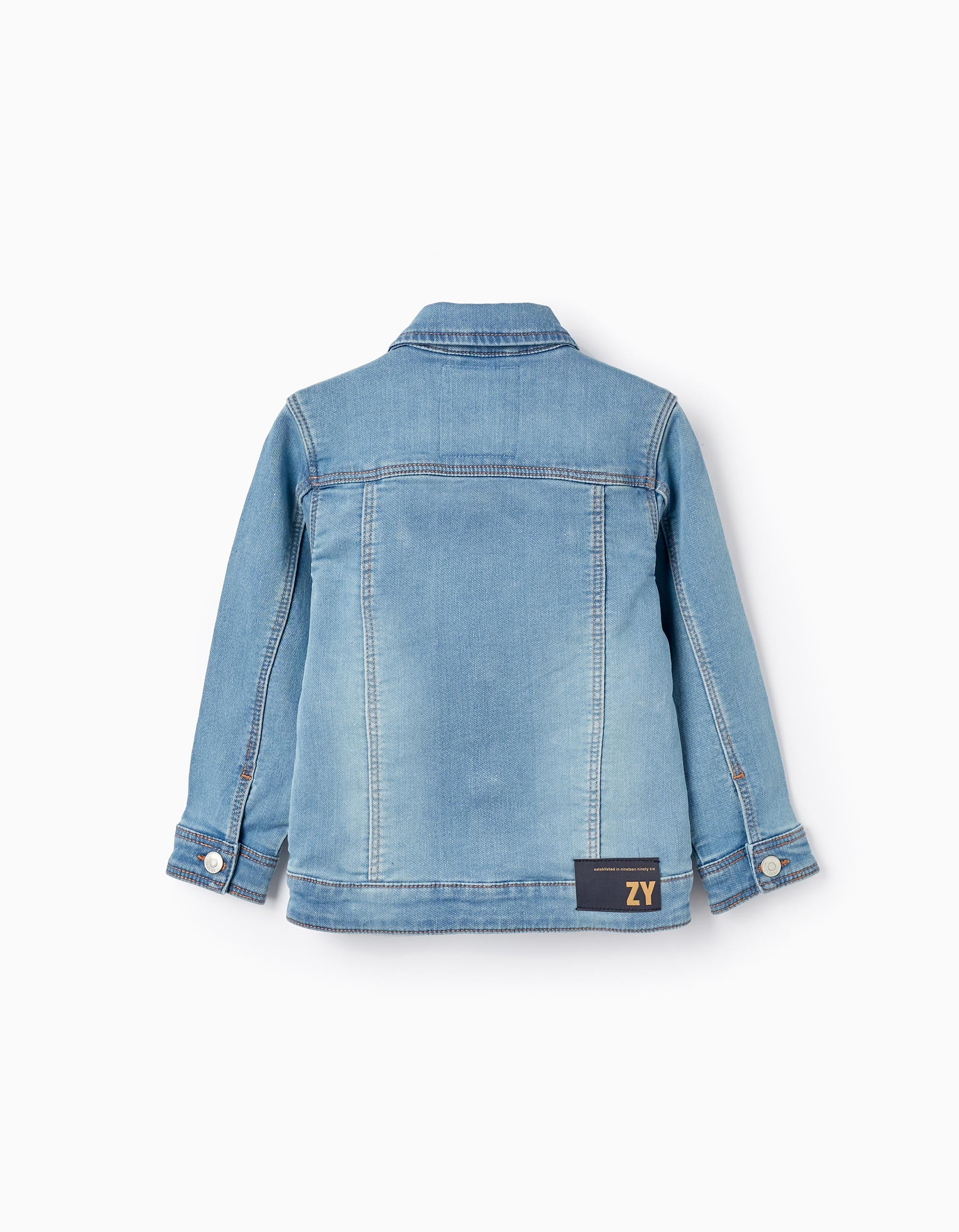 Cotton Denim Jacket for Boys, Light Blue