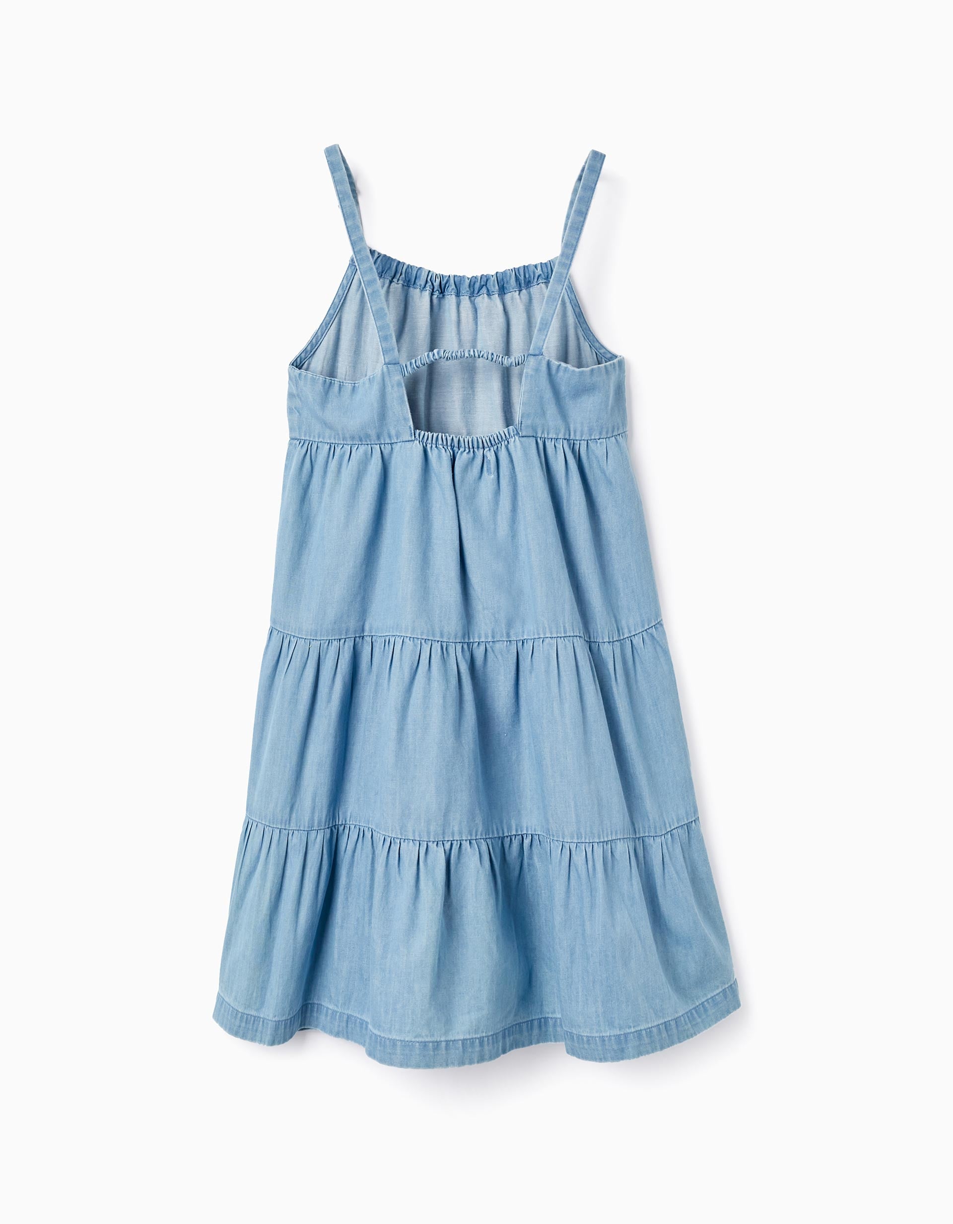 Denim Cotton Dress for Girls, Blue