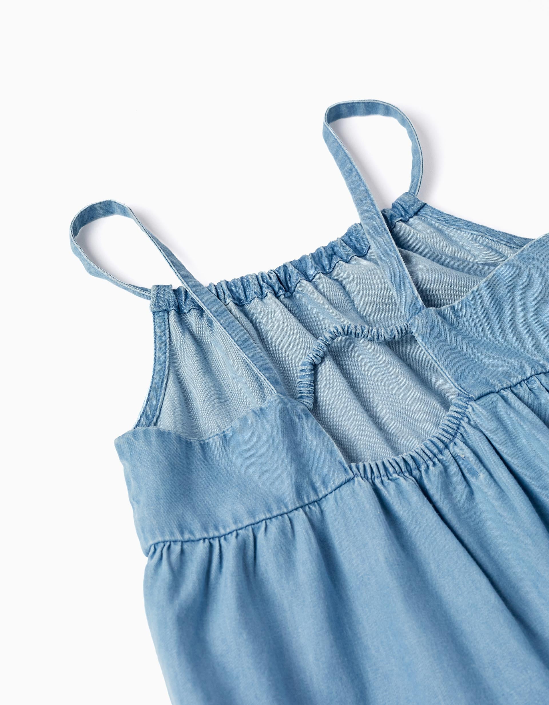 Denim Cotton Dress for Girls, Blue