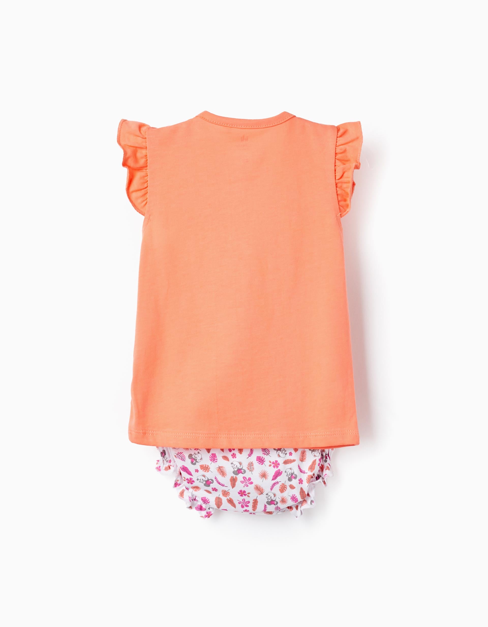 Pyjama en coton pour bébé fille 'Minnie', Orange/Blanc