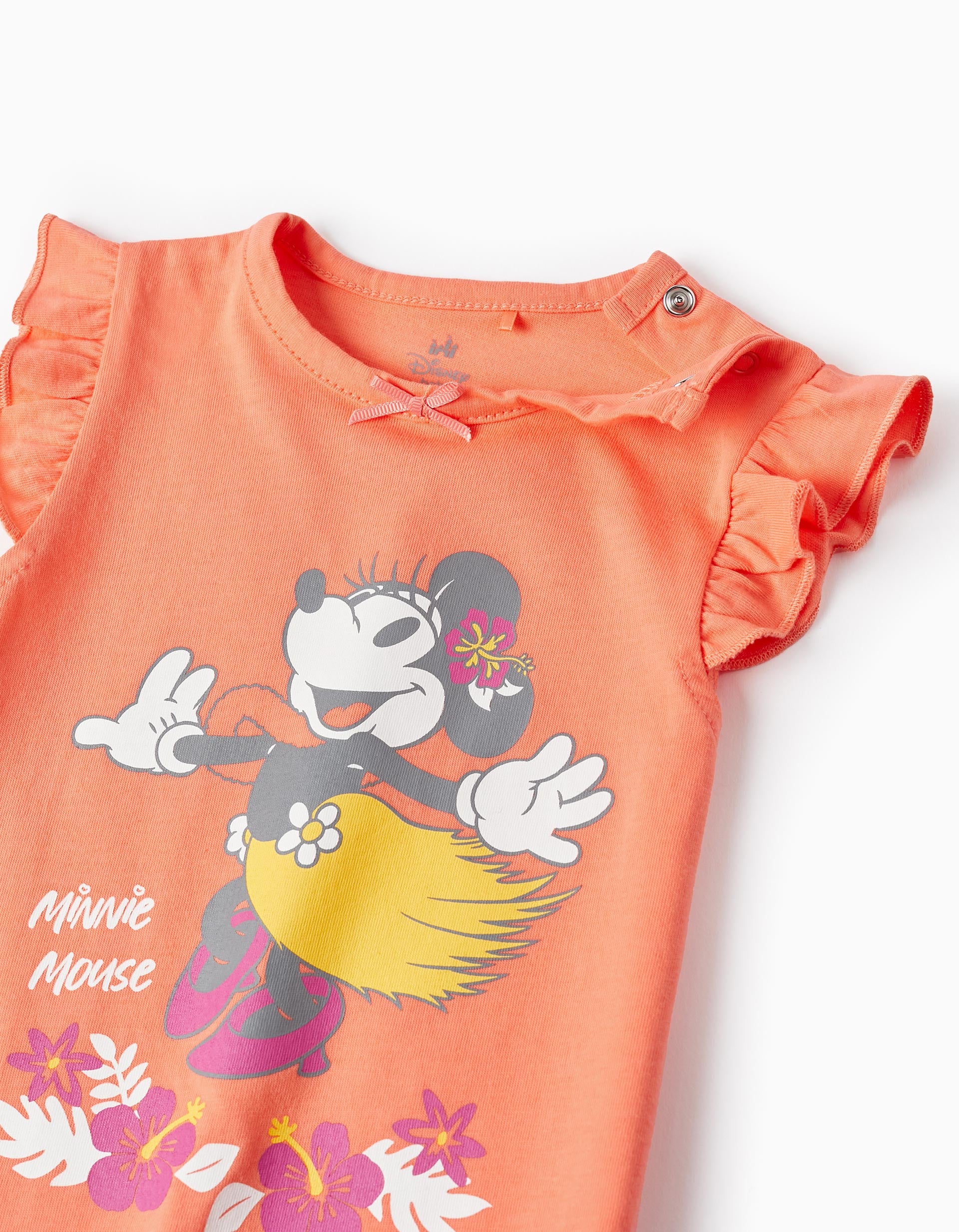 Pyjama en coton pour bébé fille 'Minnie', Orange/Blanc