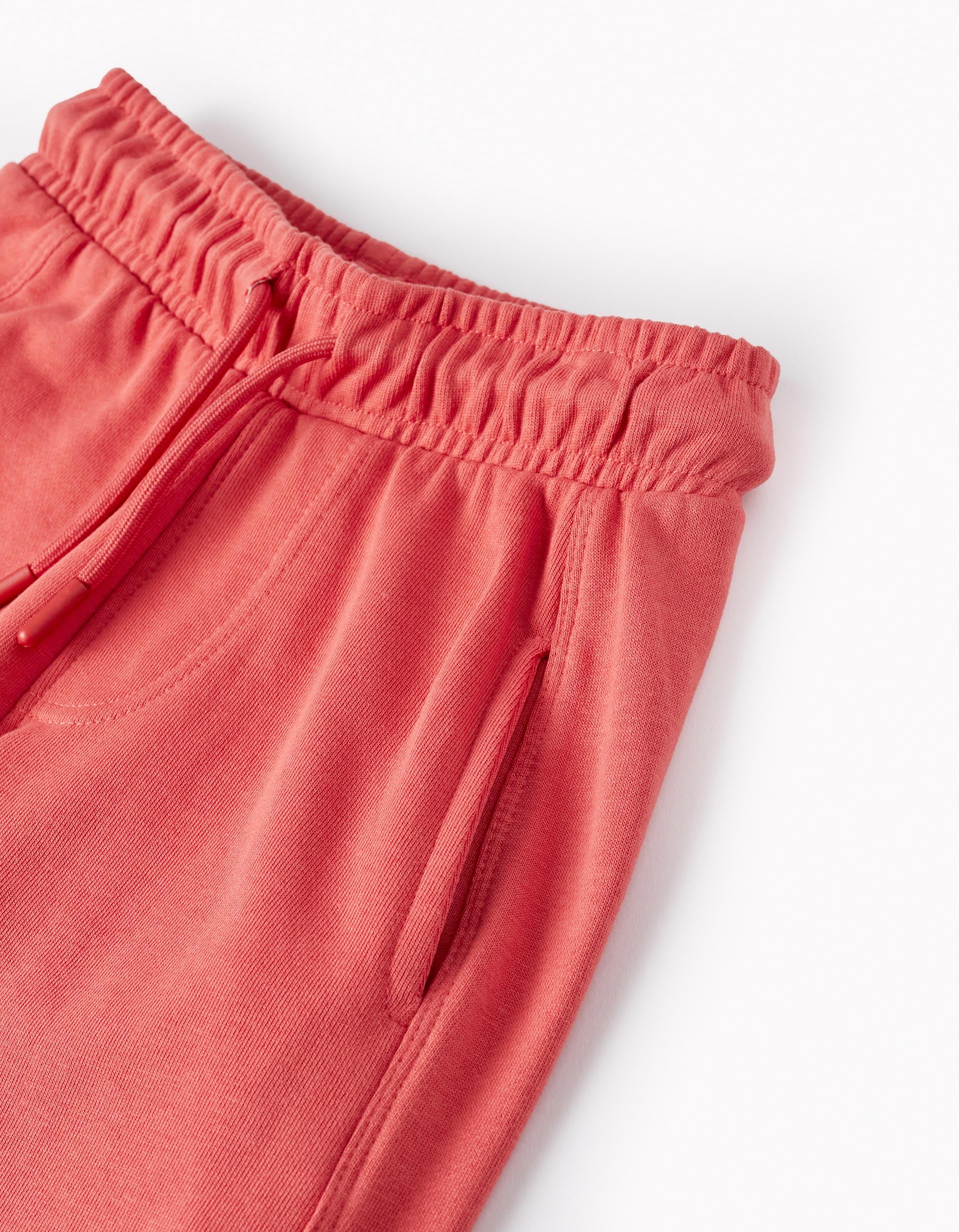 Short De Survêtement En Coton Pour Garçon, Corail