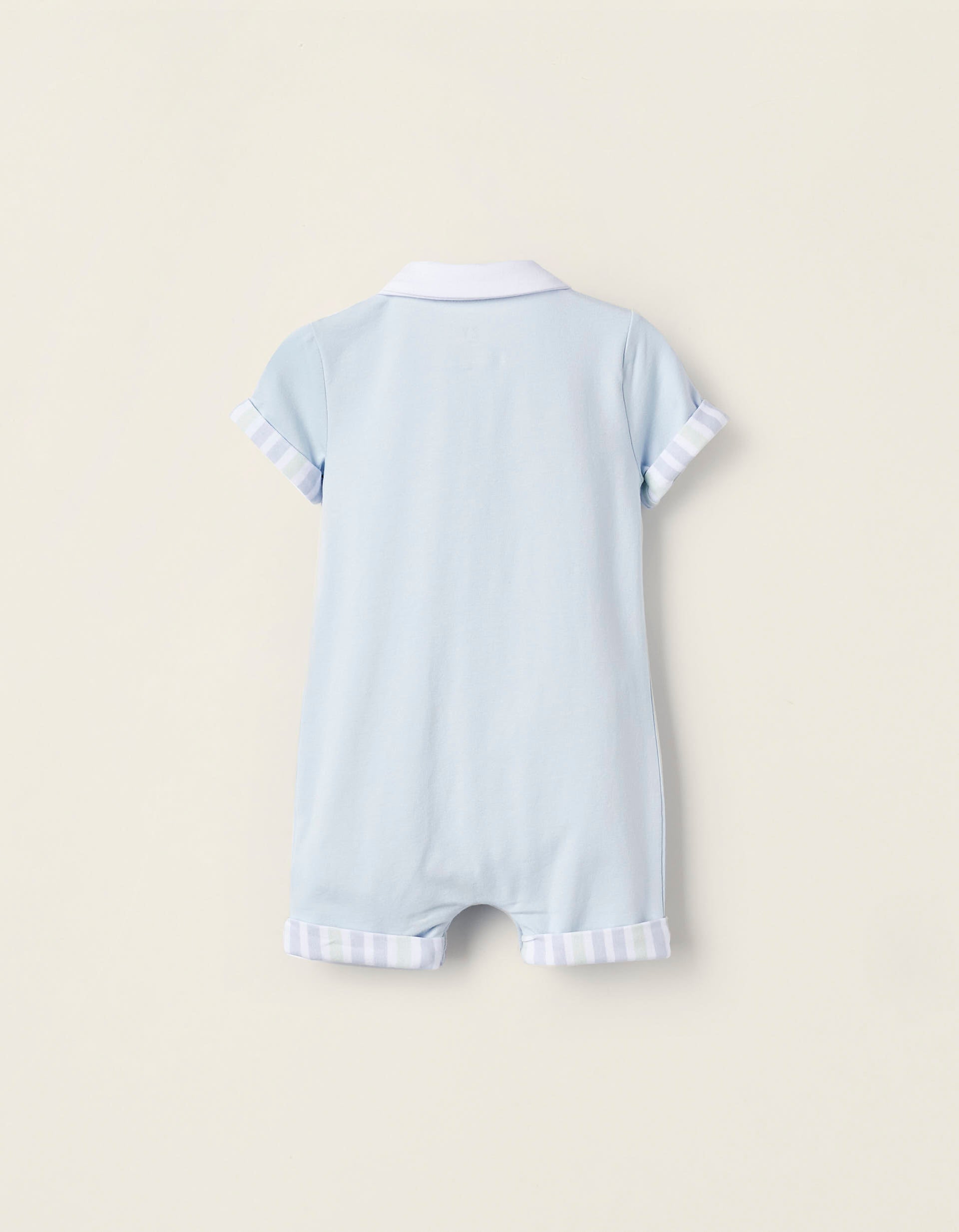 Short Sleeve Newborn Bodysuit, White/Blue/Green