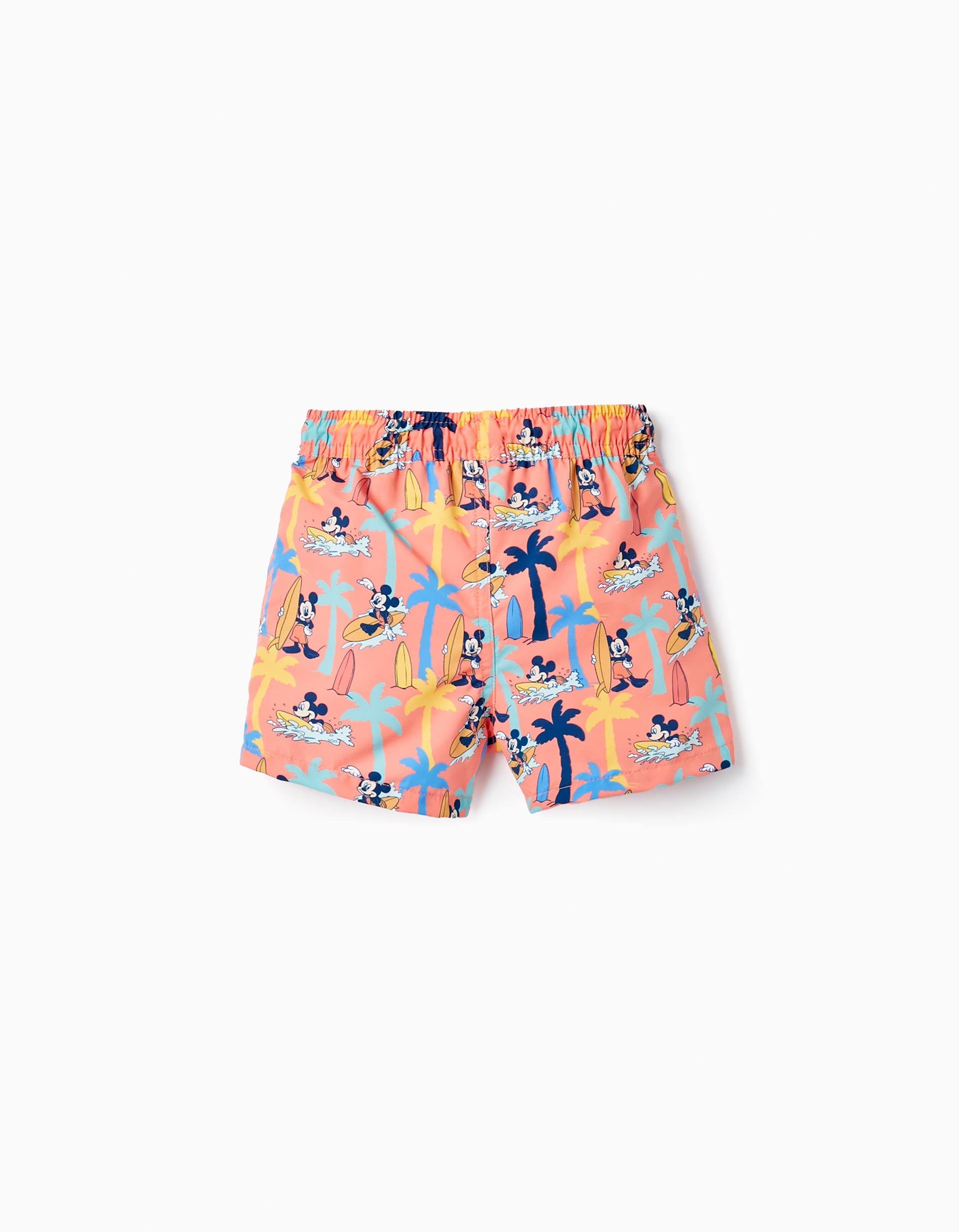 Shorts de Baño UPF 80 para Bebé Niño 'Mickey Surfista', Coral