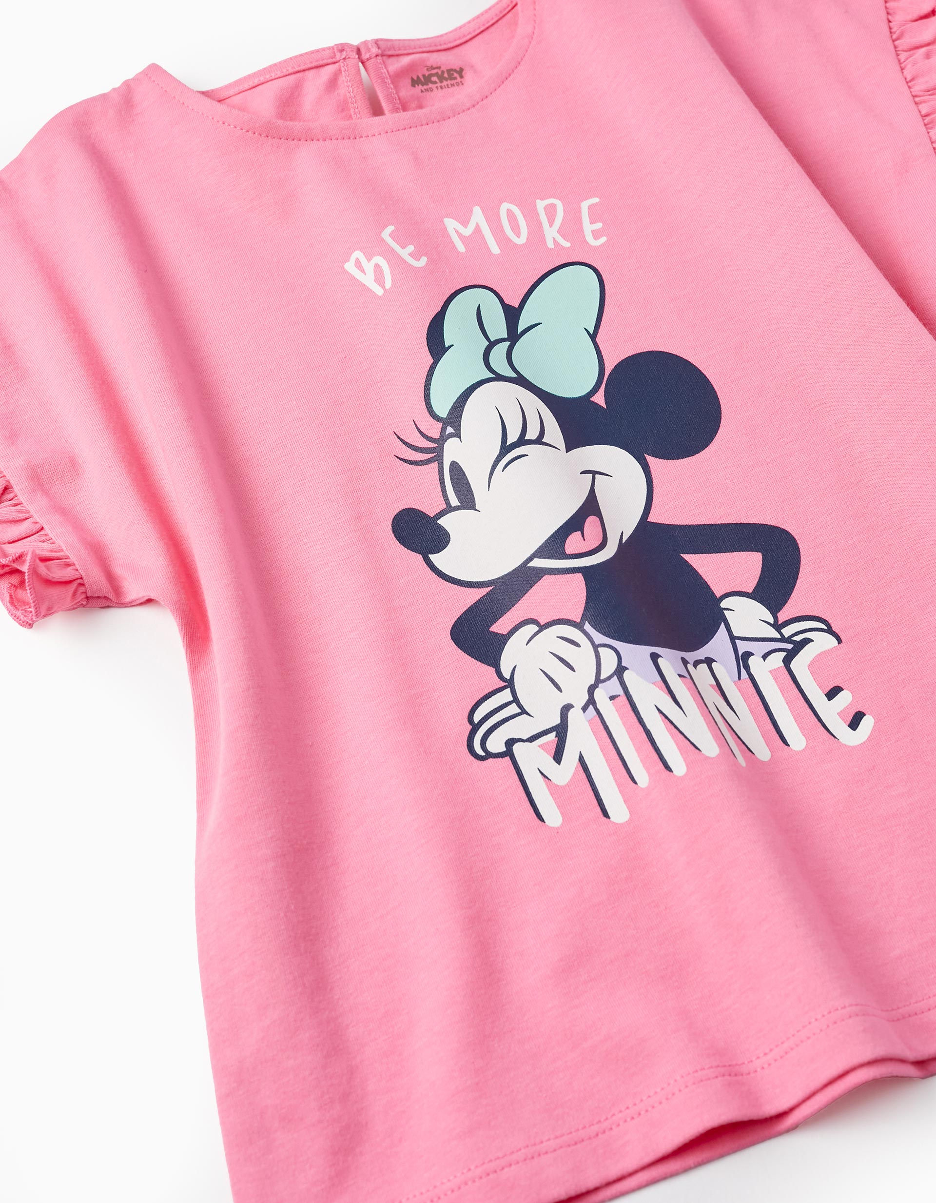 T-shirt de Algodão para Menina 'Be Minnie', Rosa