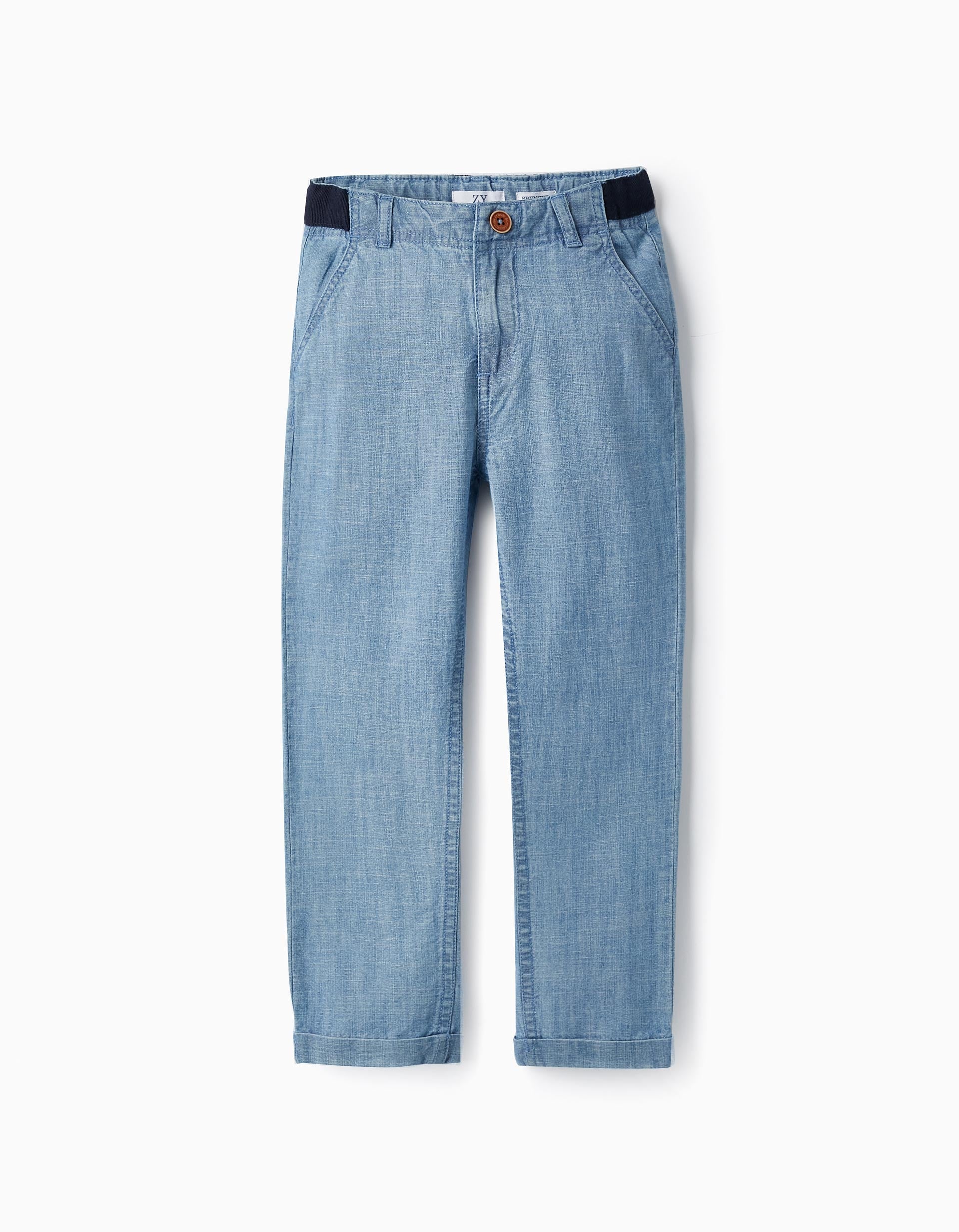 Pantalon en jean en coton pour garçon 'Slim Fit', Bleu