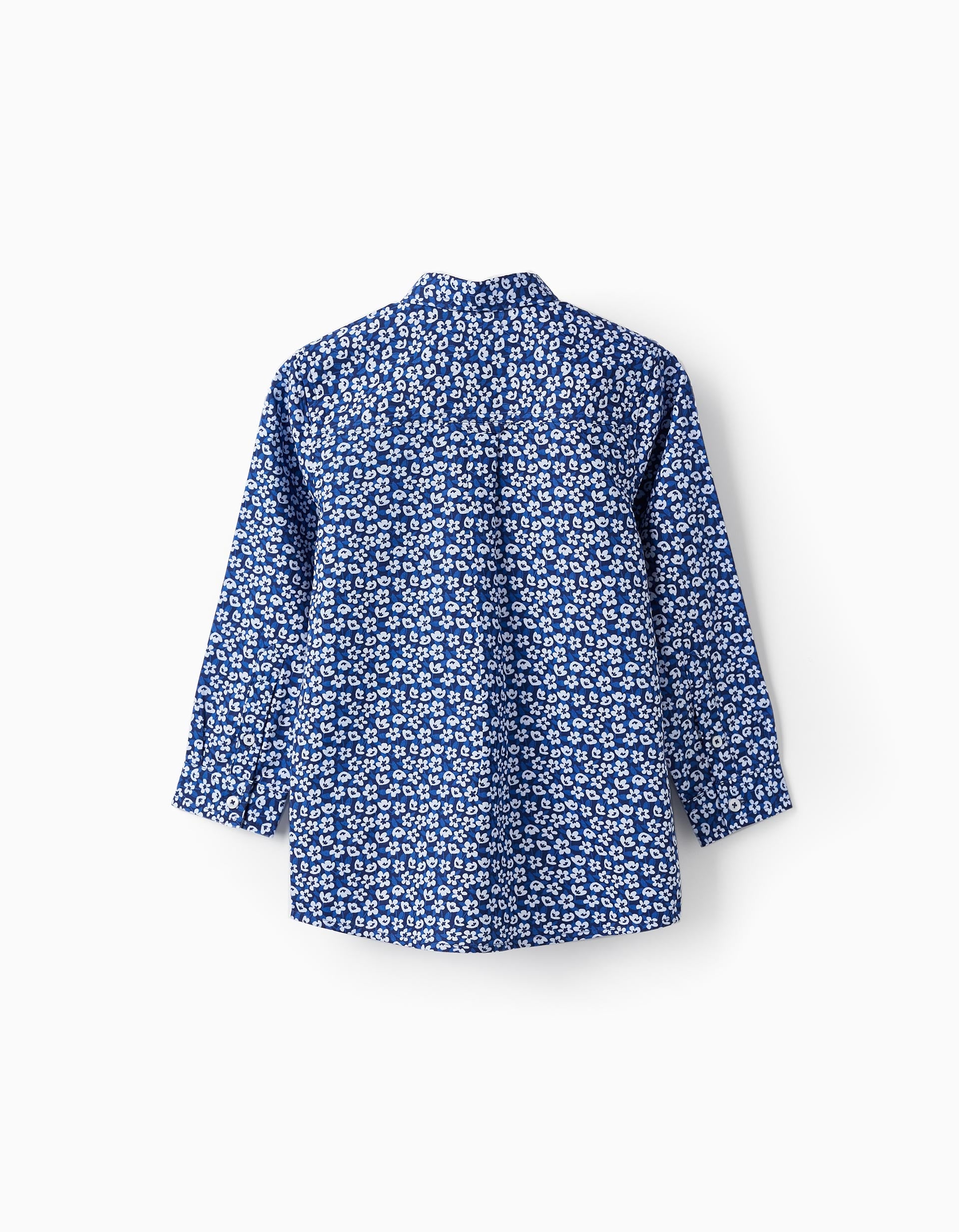 Chemise à motif floral pour garçon, Bleu Foncé