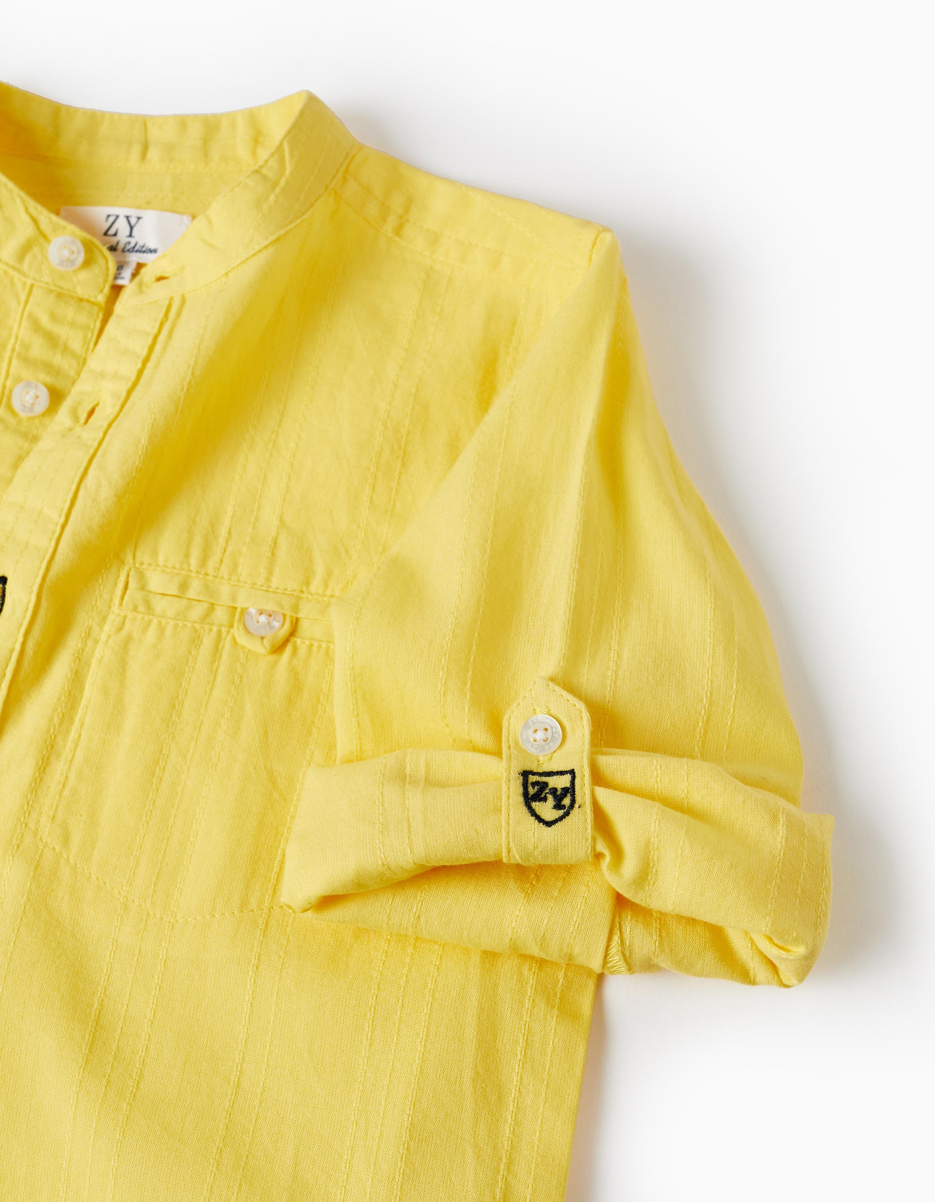 Chemise à manches longues en coton pour garçon 'Special Days', Jaune