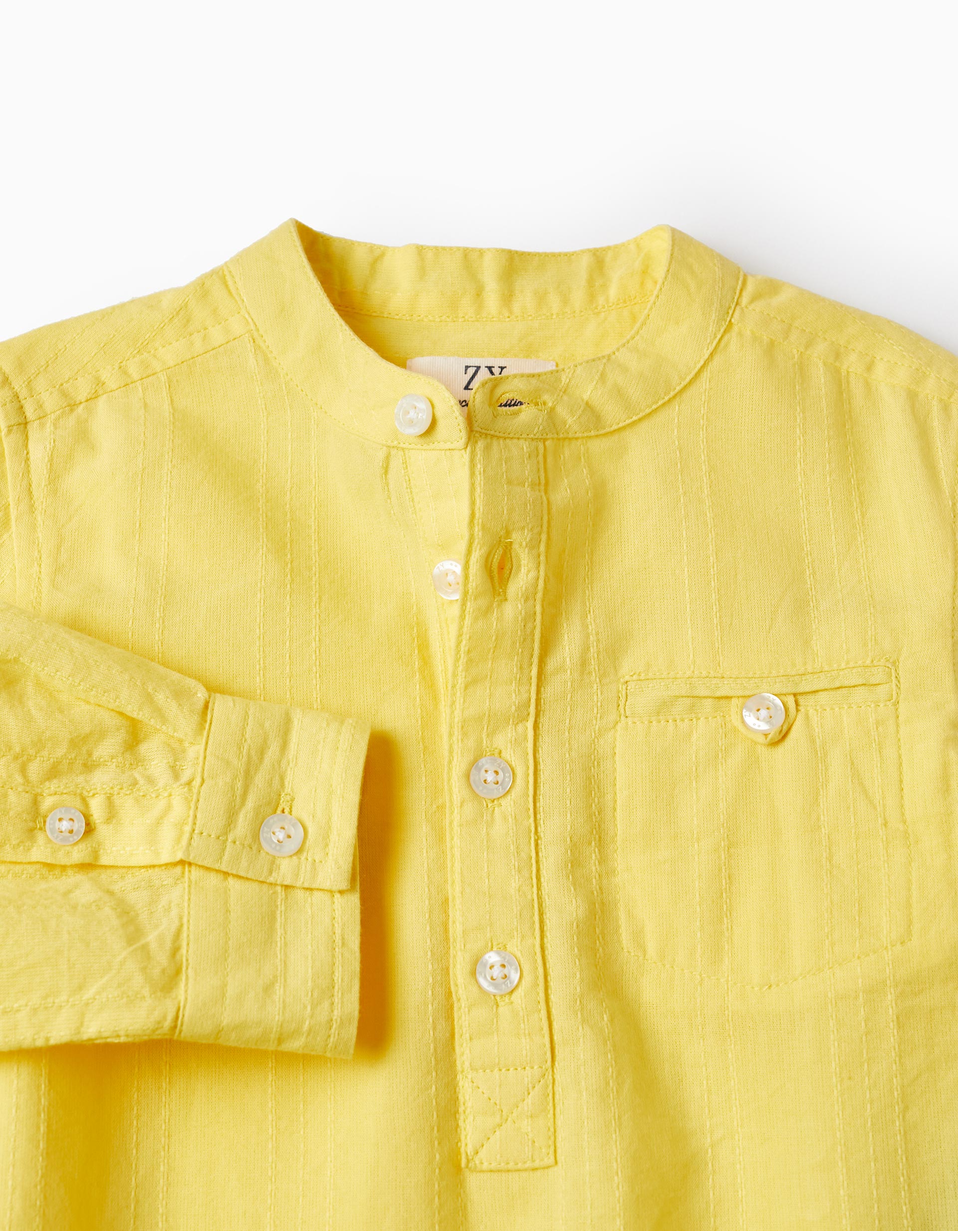 Chemise à manches longues en coton pour bébé garçon 'Special Days', Jaune