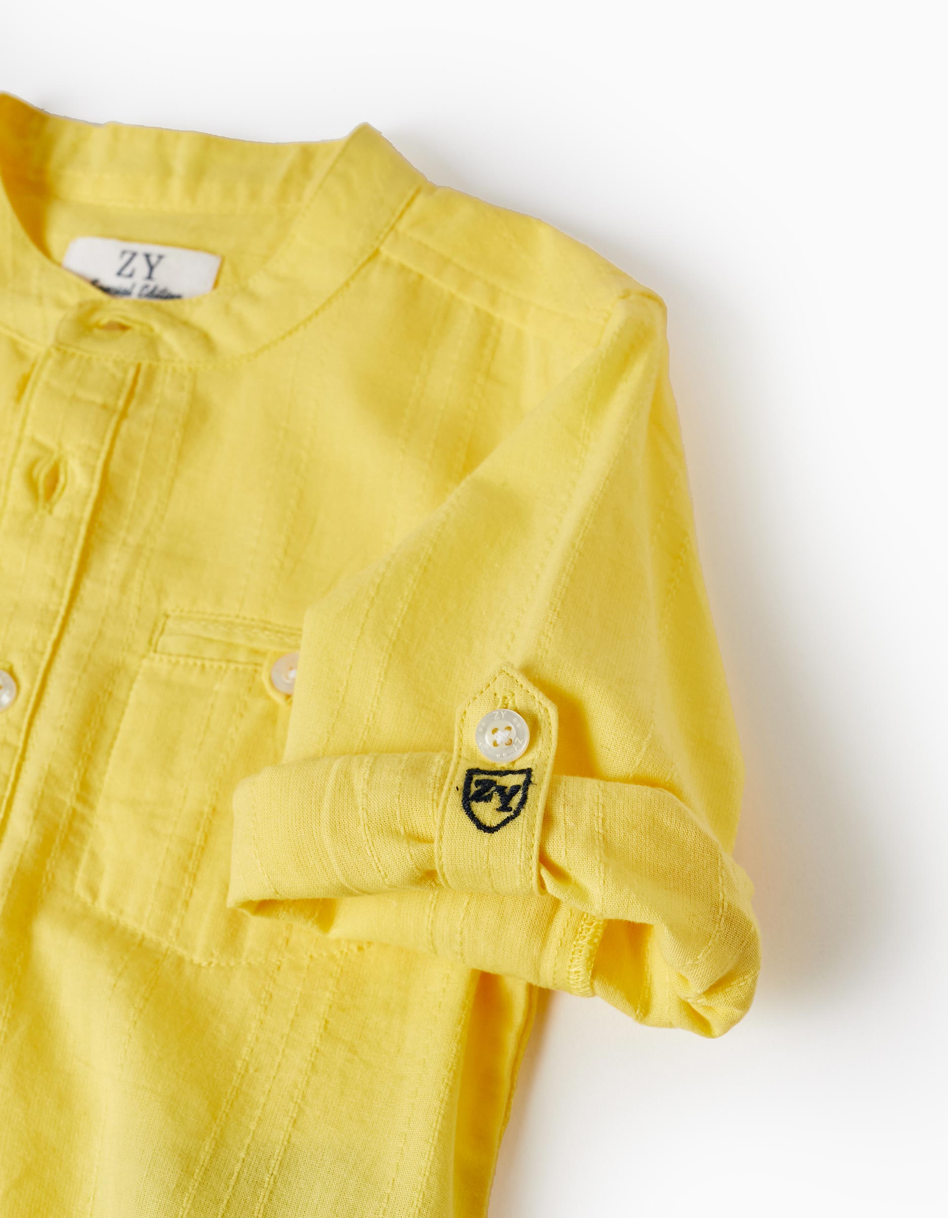 Chemise à manches longues en coton pour bébé garçon 'Special Days', Jaune