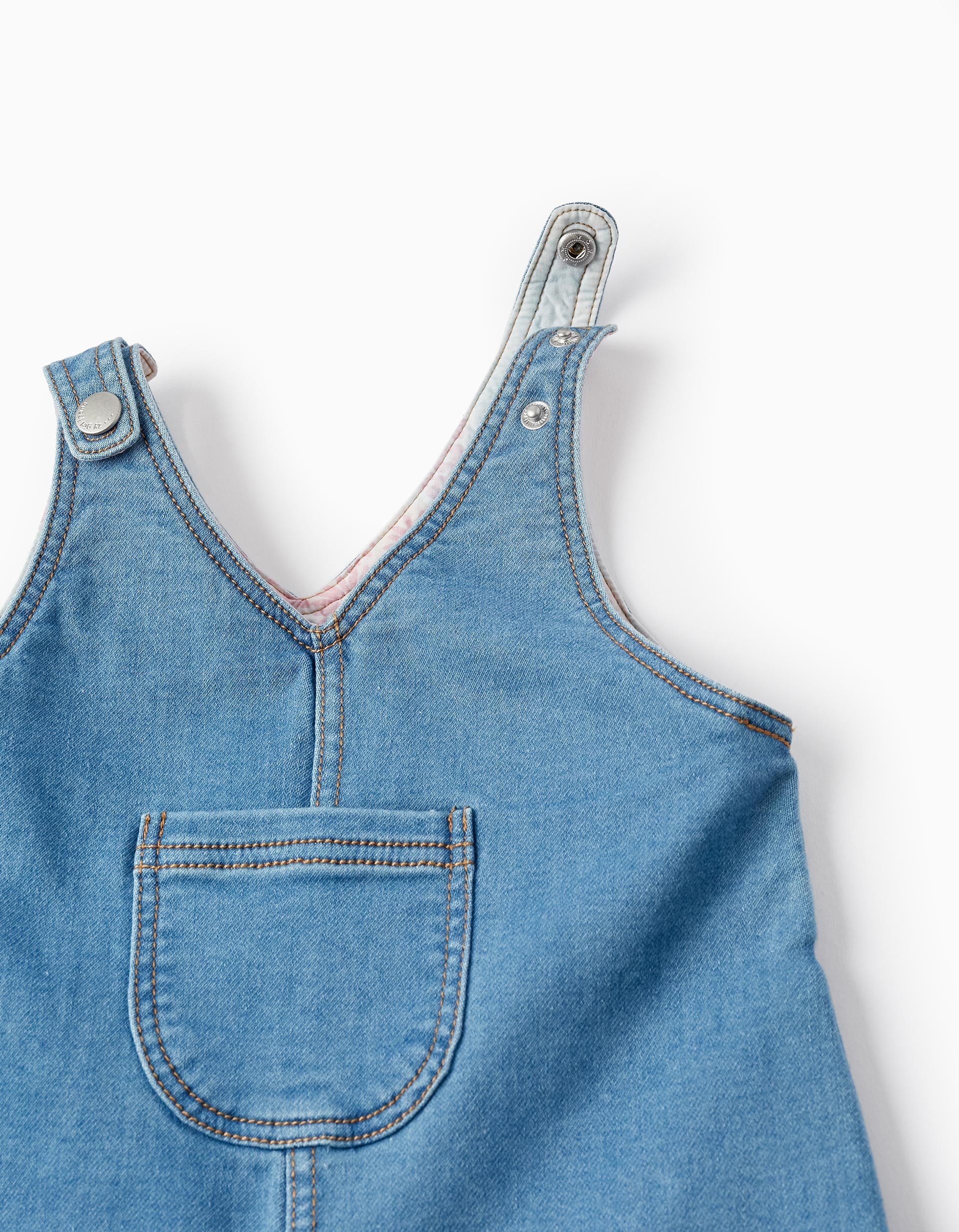 Jardineiras de Ganga para Bebé Menina, Azul