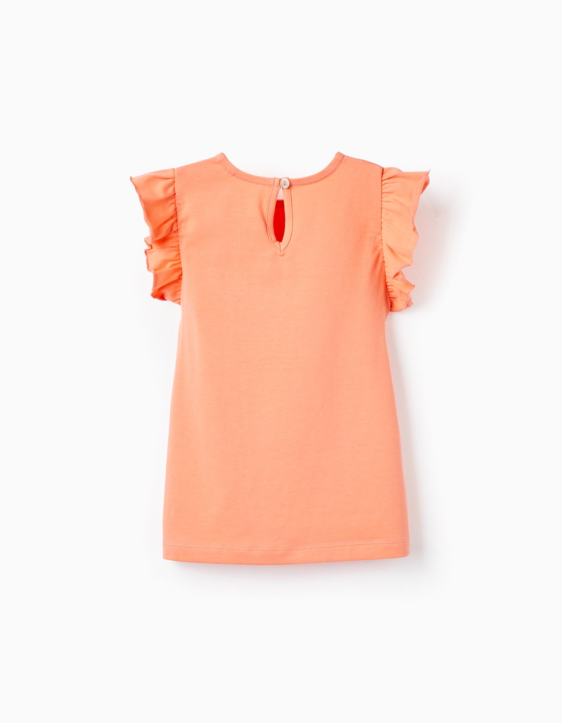 Cotton T-Shirt for Girls, Peach