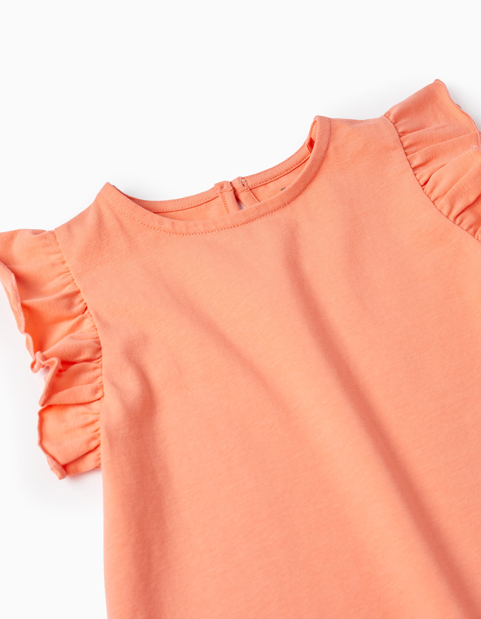 Cotton T-Shirt for Girls, Peach