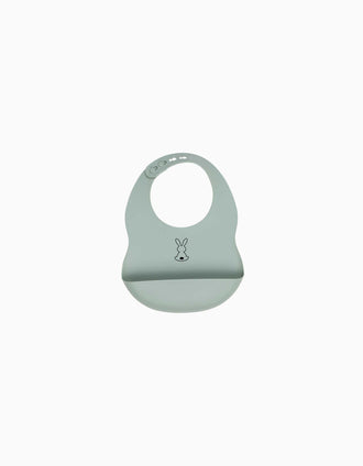 Silicone bib Sage Green Nattou