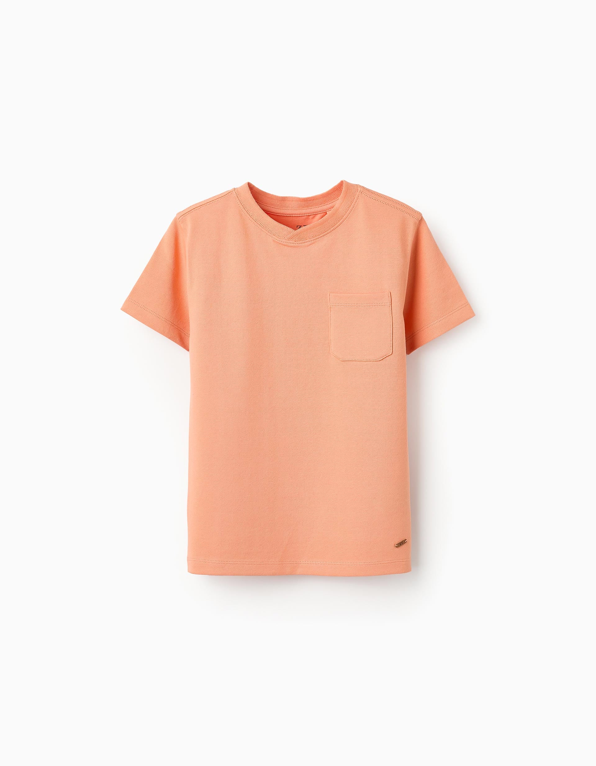 Camiseta en Algodón Piqué para Niño, Naranja