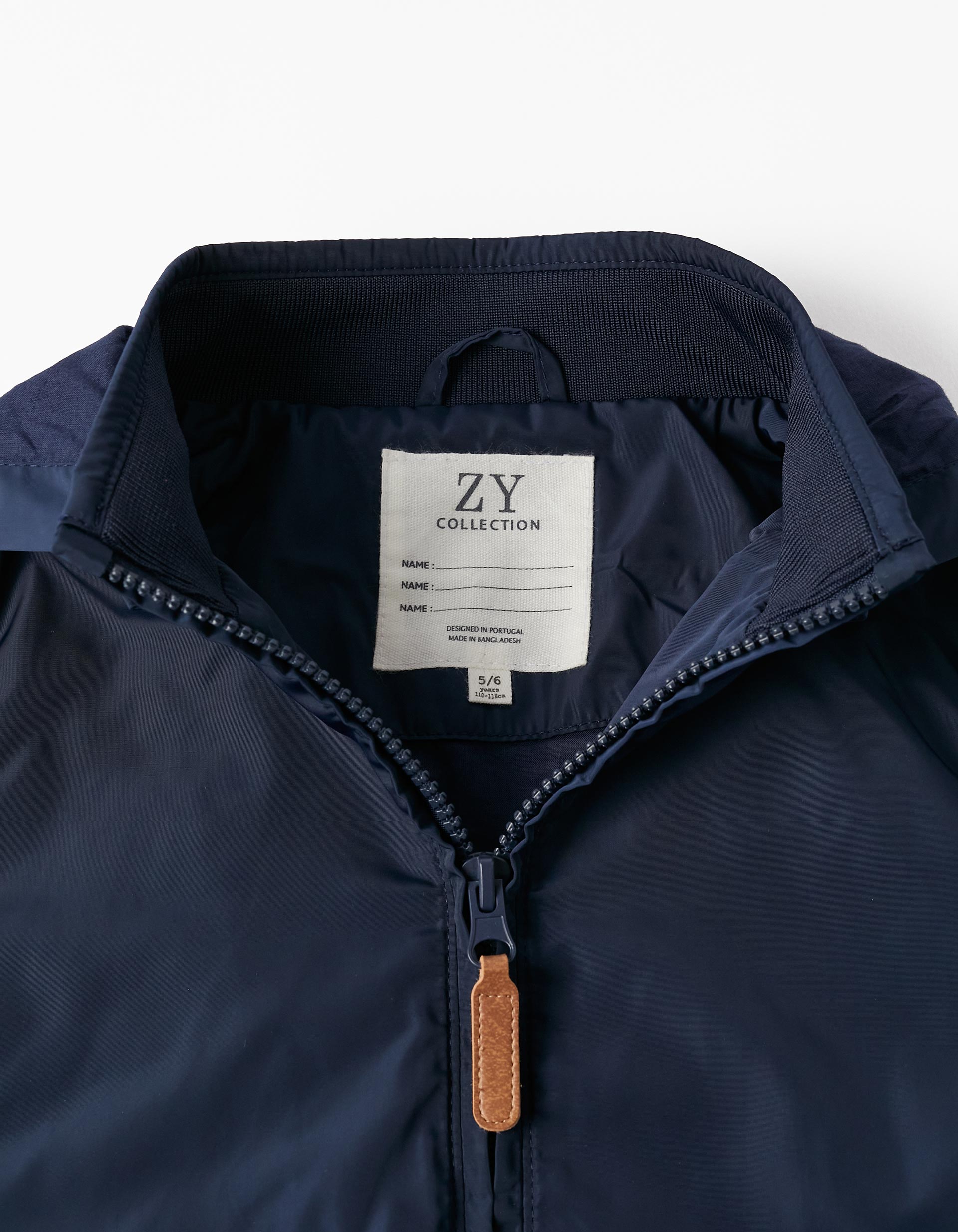 Manteau avec Capuche Amovible pour Garçon, Bleu Foncé