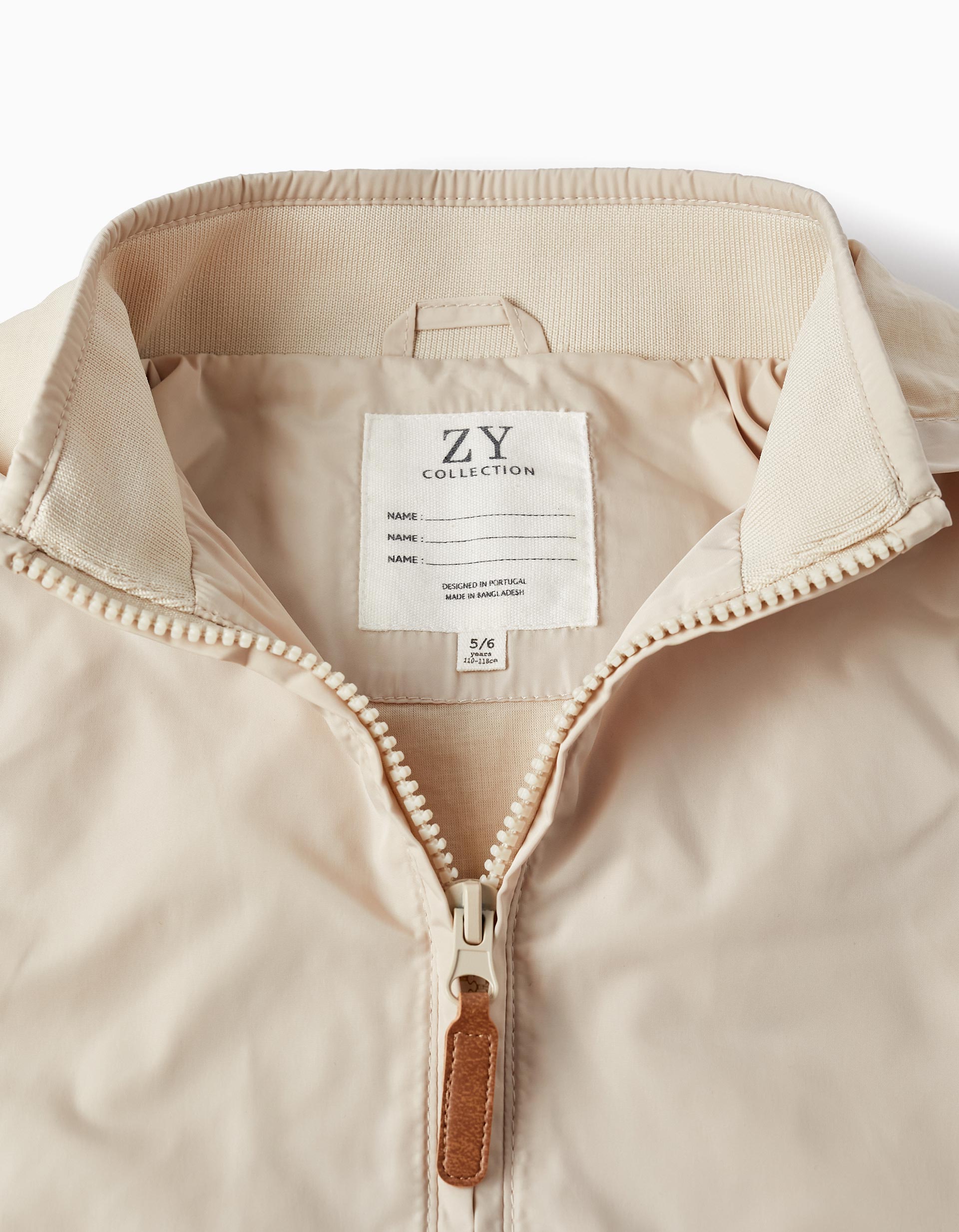 Manteau avec Capuche Amovible pour Garçon, Beige