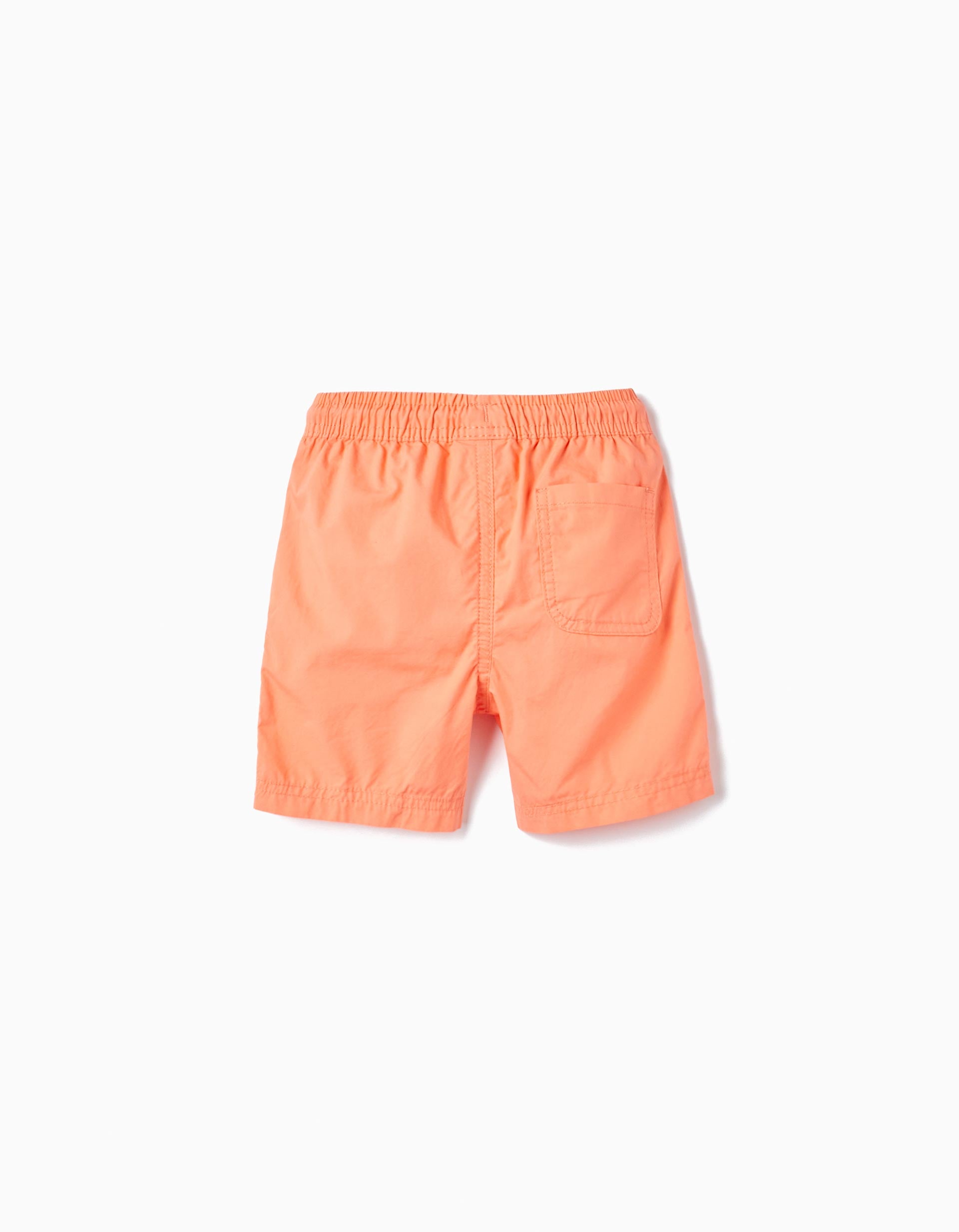 Short En Popeline Pour Bébé Garçon, Corail