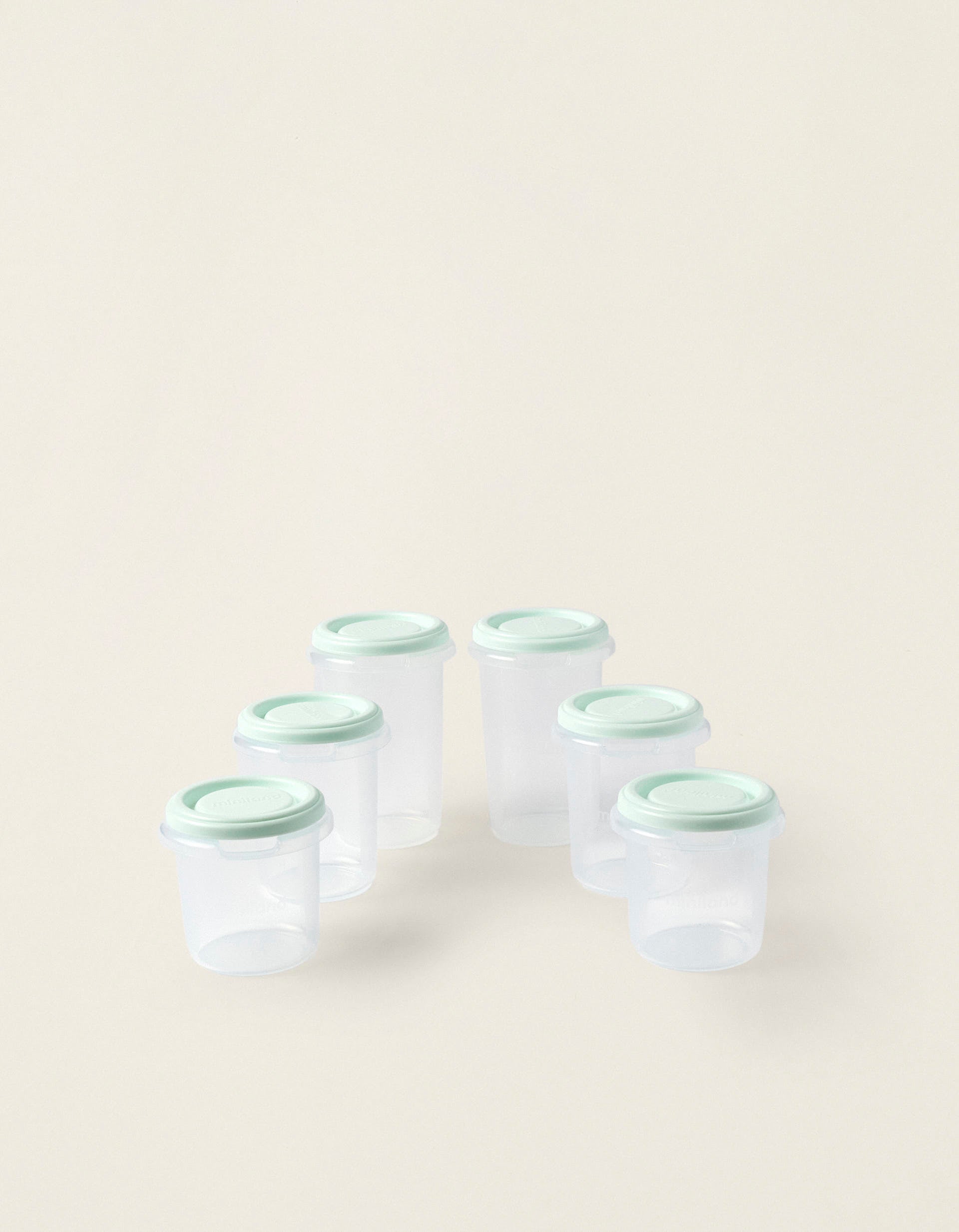 Pack of 6 Dolce Mint Miniland Airtight Containers 200+250+330Ml