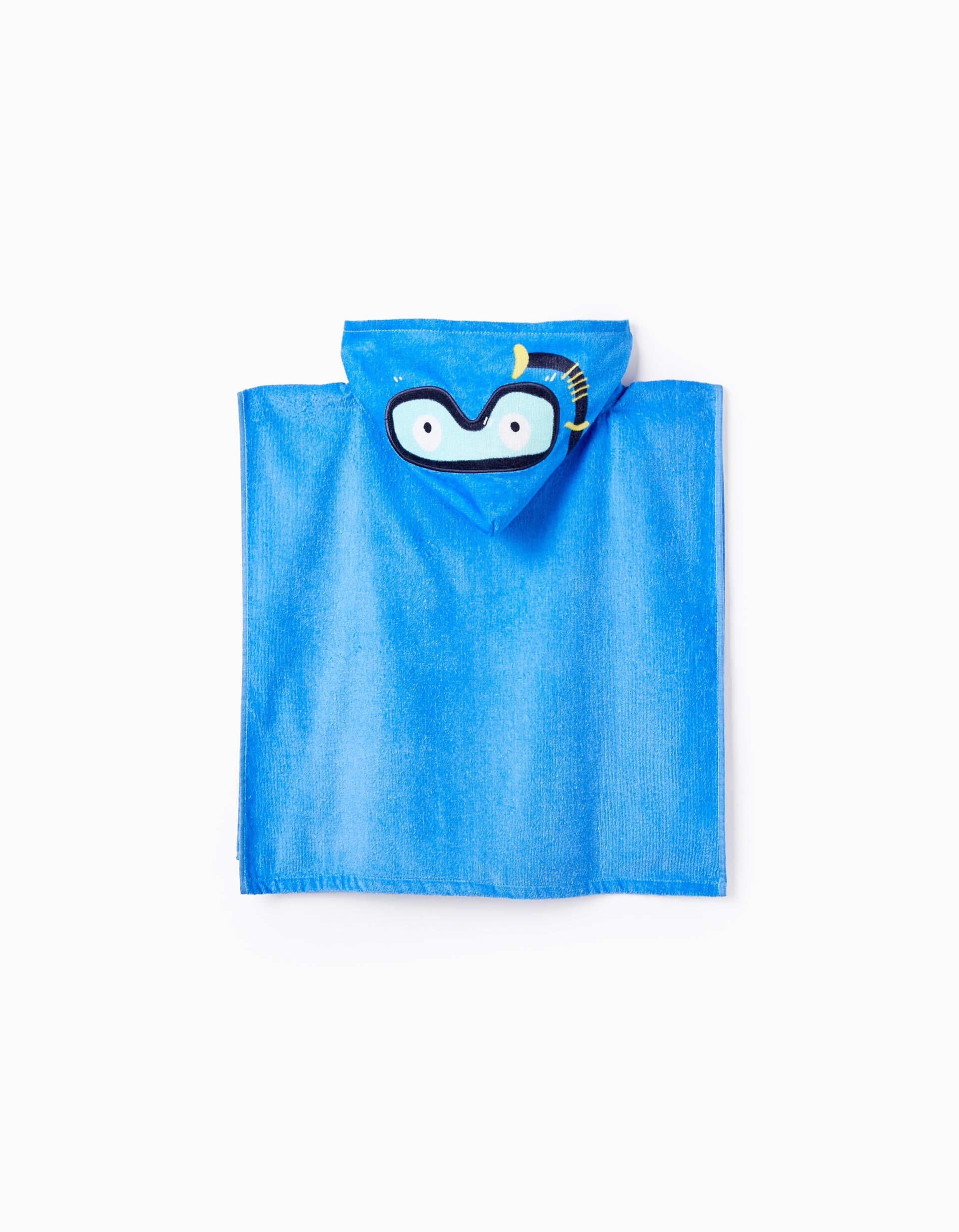 Poncho de Playa con Capucha para Bebé Niño 'Baleia', Azul