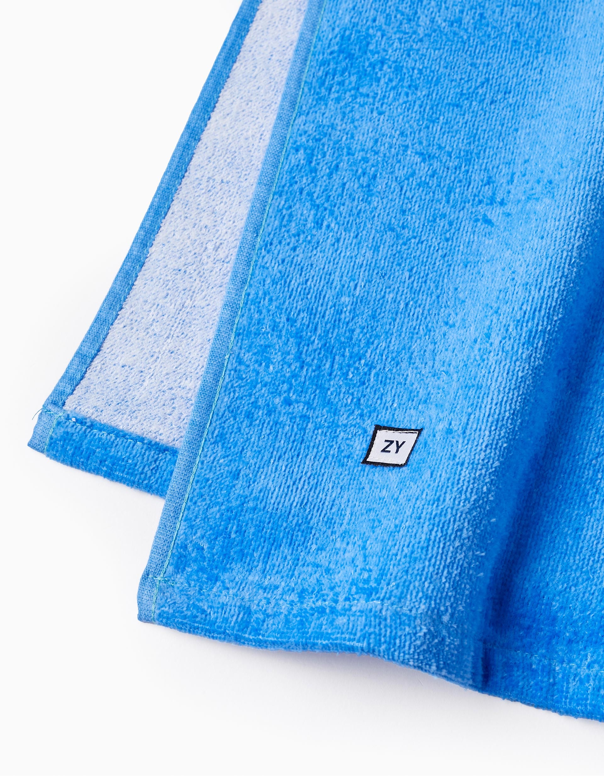 Poncho de Playa con Capucha para Bebé Niño 'Baleia', Azul