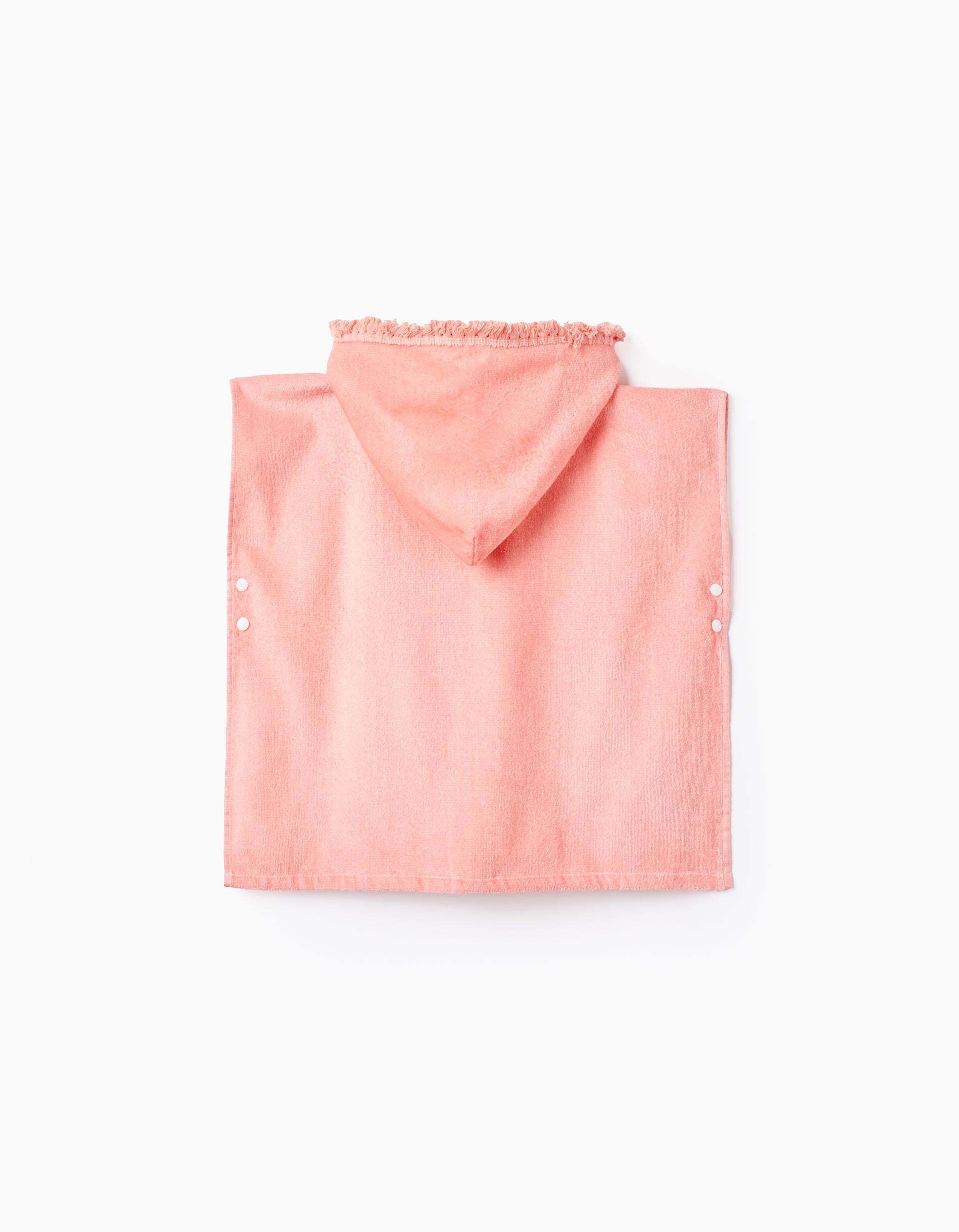 Poncho De Plage Avec Capuche Pour Bébé Fille 'Séville', Corail