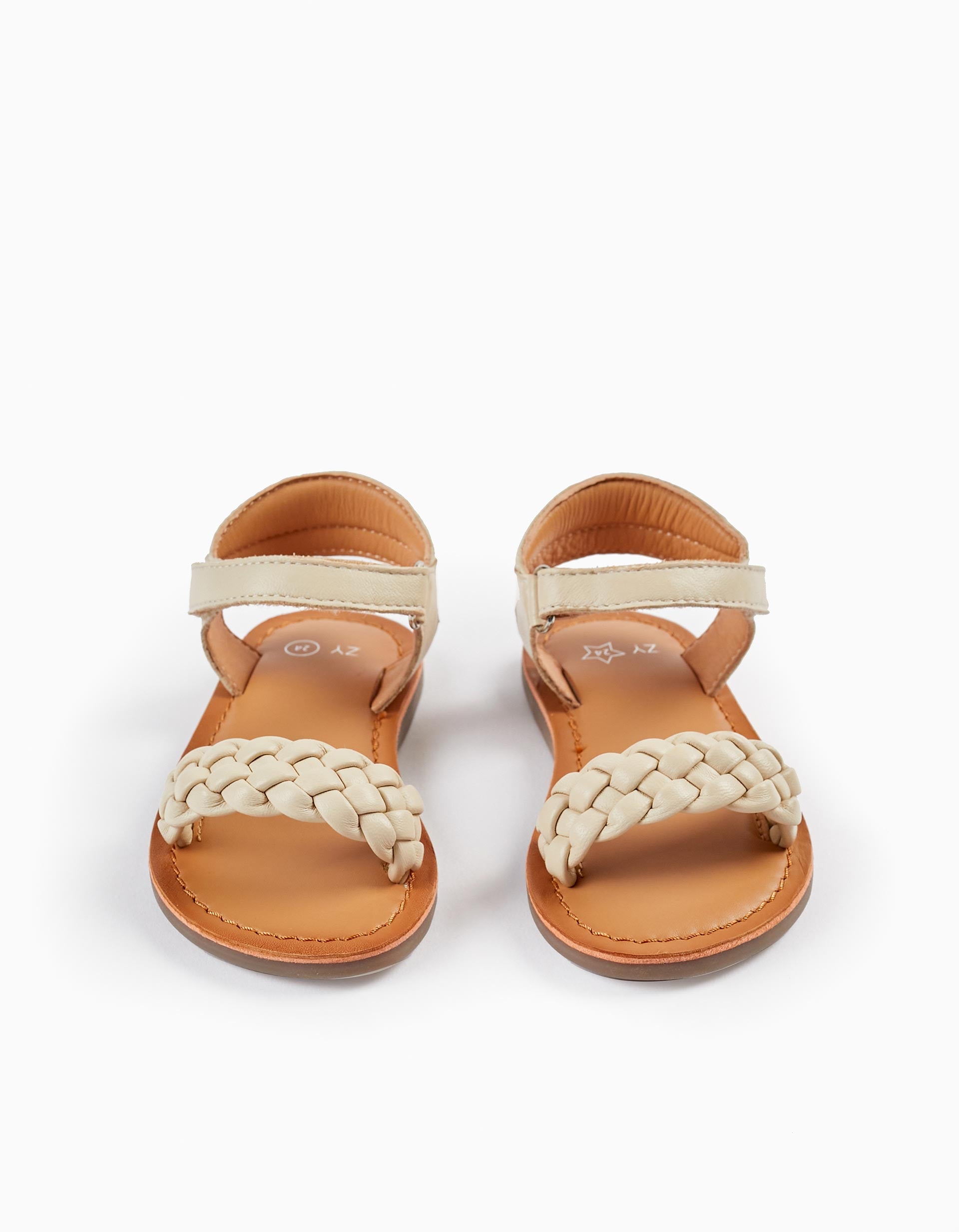 Sandales en cuir pour bébé fille, Beige