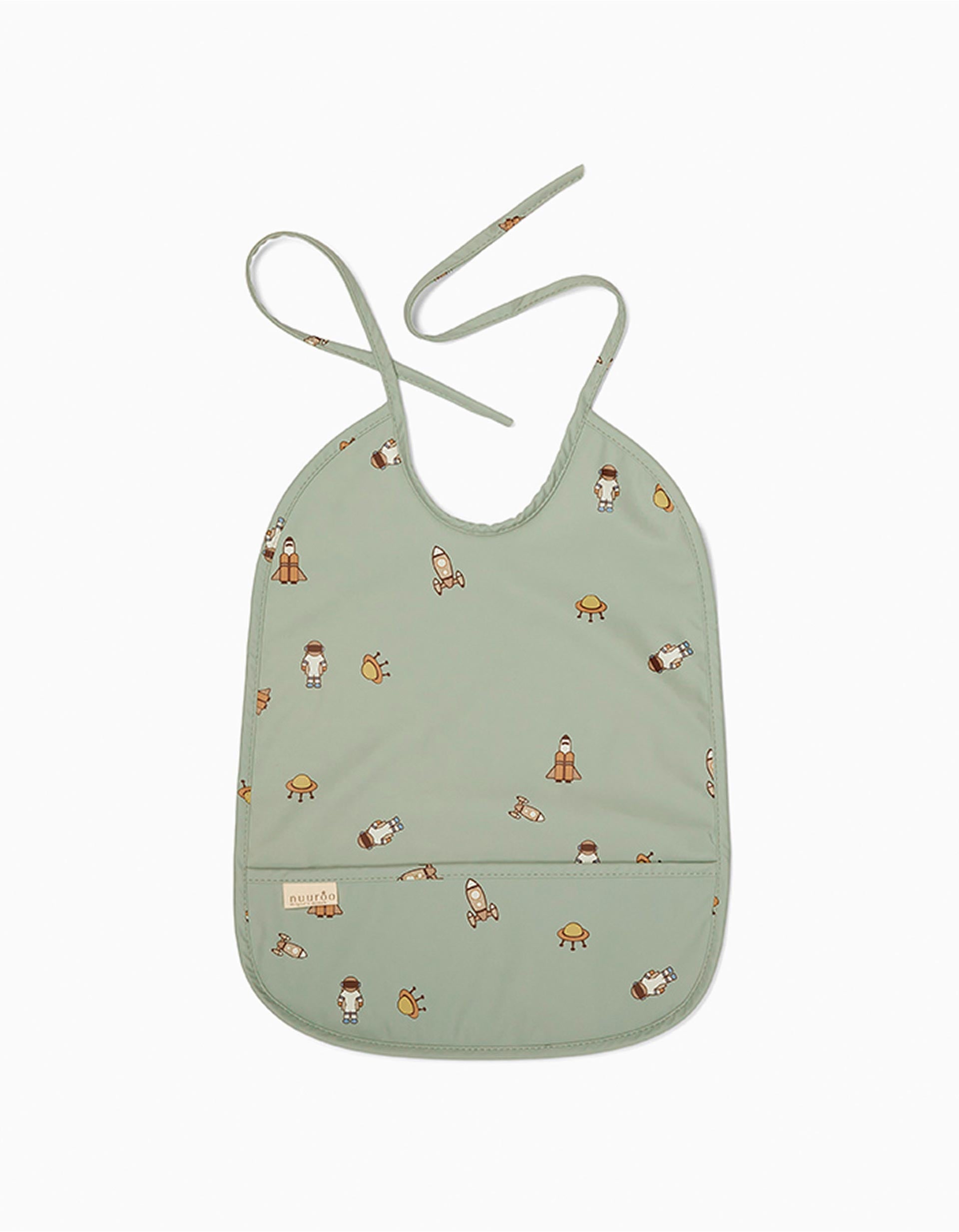 Babete Impermeável Com Bolso Space Light Green Nuuroo