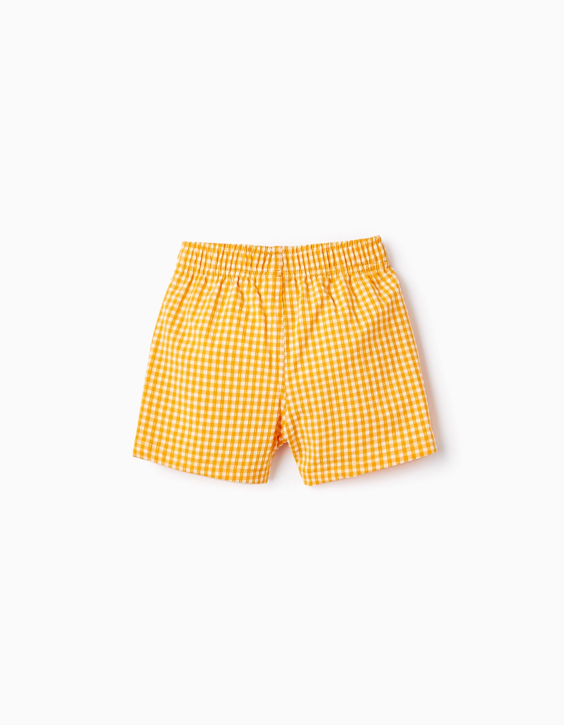 Bañador Short con Estampado Vichy para Bebé Niño, Amarillo