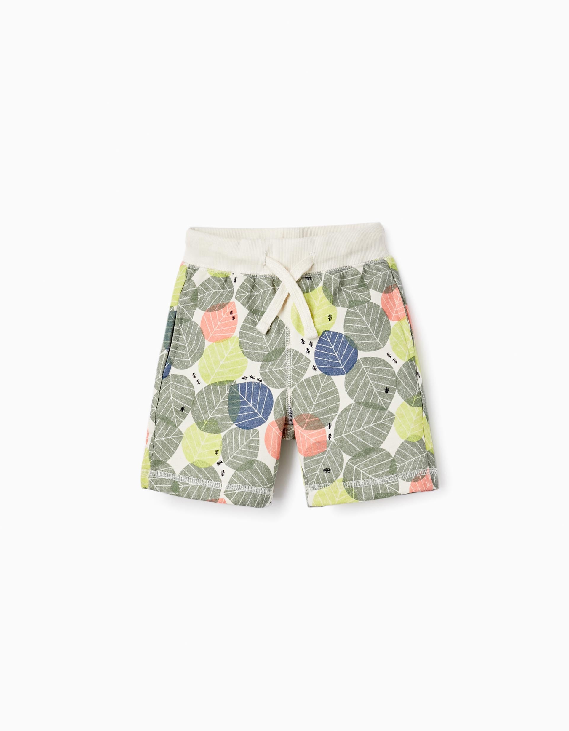 Shorts de sport pour bébé garçon 'Nature', Beige clair/Vert