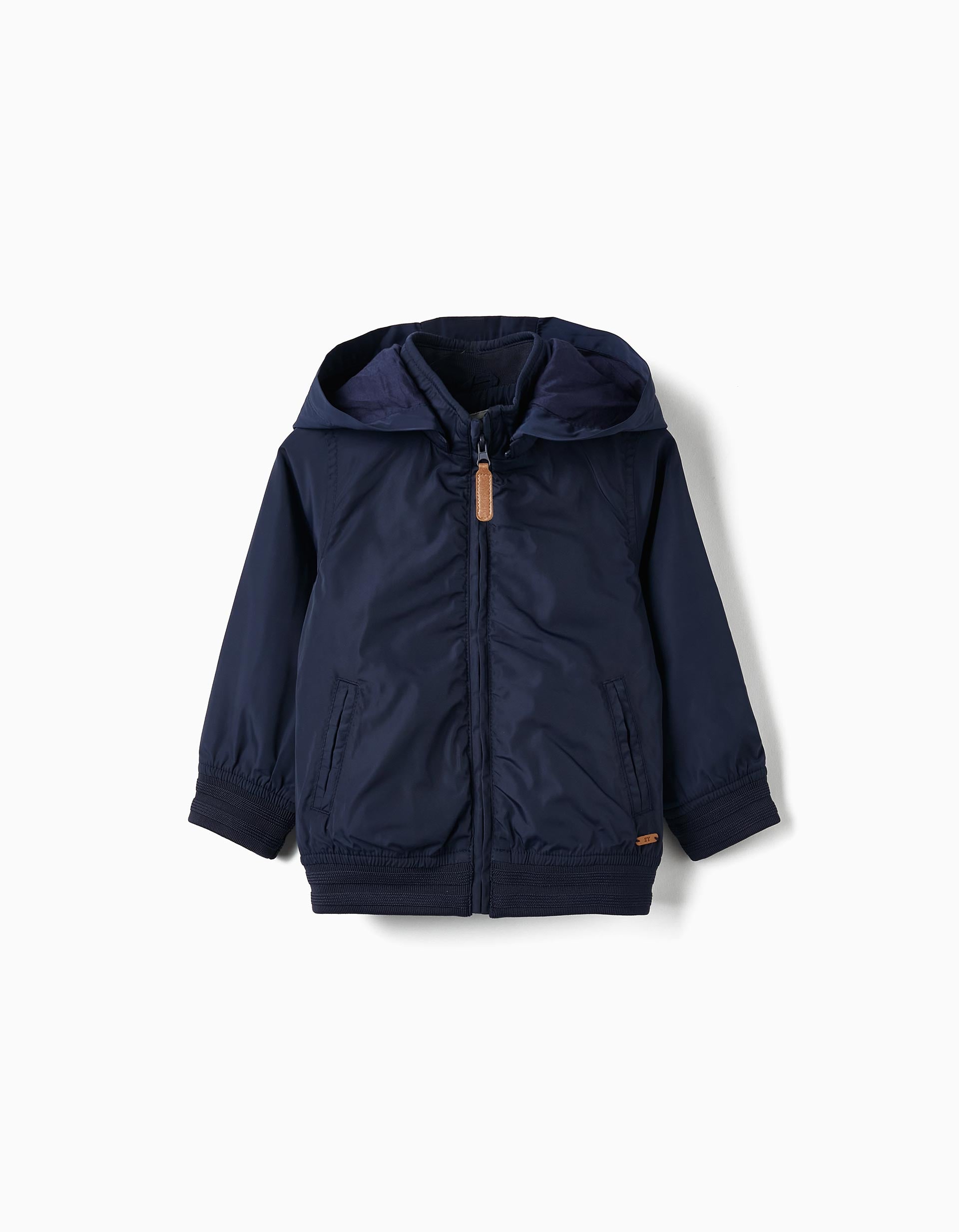 Chaqueta con Capucha Desmontable para Bebé Niño, Azul Oscuro