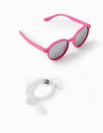 Lunettes de Soleil avec Protection UV Niveau 3 pour Fille, Rose
