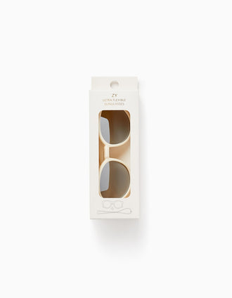 Lunettes de Soleil avec Protection UV Niveau 3 pour Fille, Blanc
