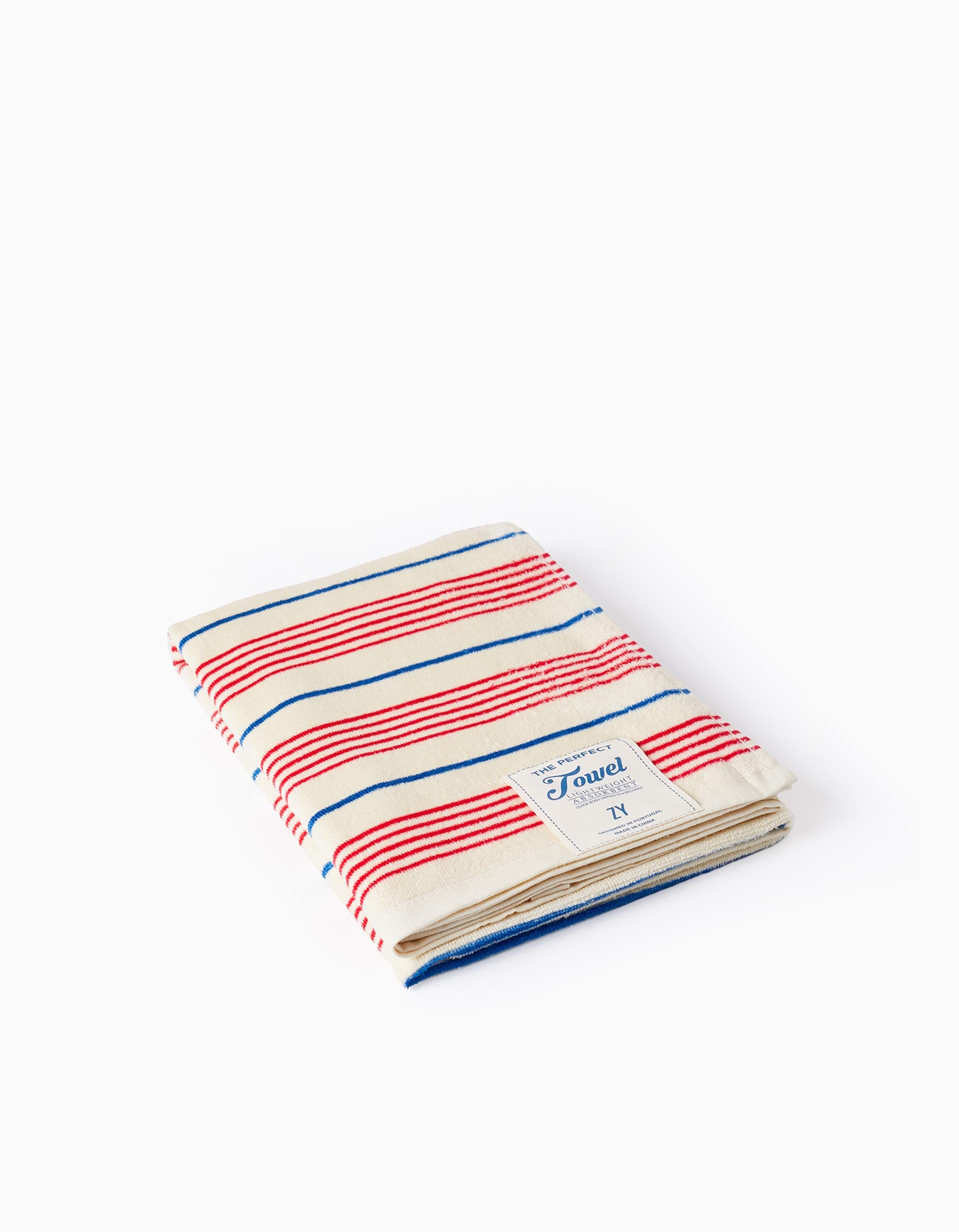 Serviette de Plage à Rayures pour Enfant 'The Perfect Towel, Beige'