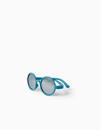 Lunettes de Soleil Flexibles avec Protection UV Niveau 3 pour bébé garçon, Bleu